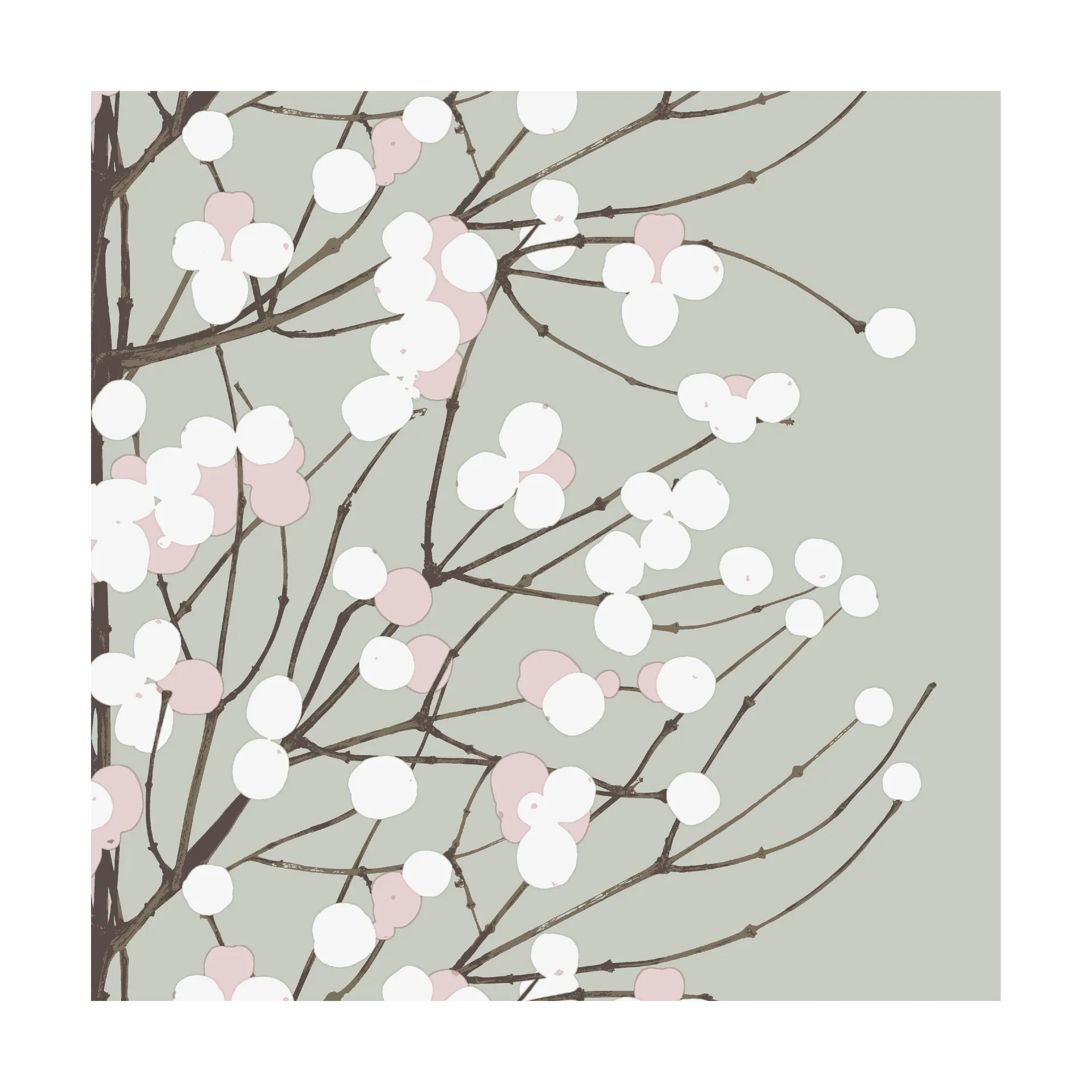 Marimekko Lumimarja servietti 33x33 cm 20-pakkaus Sage.