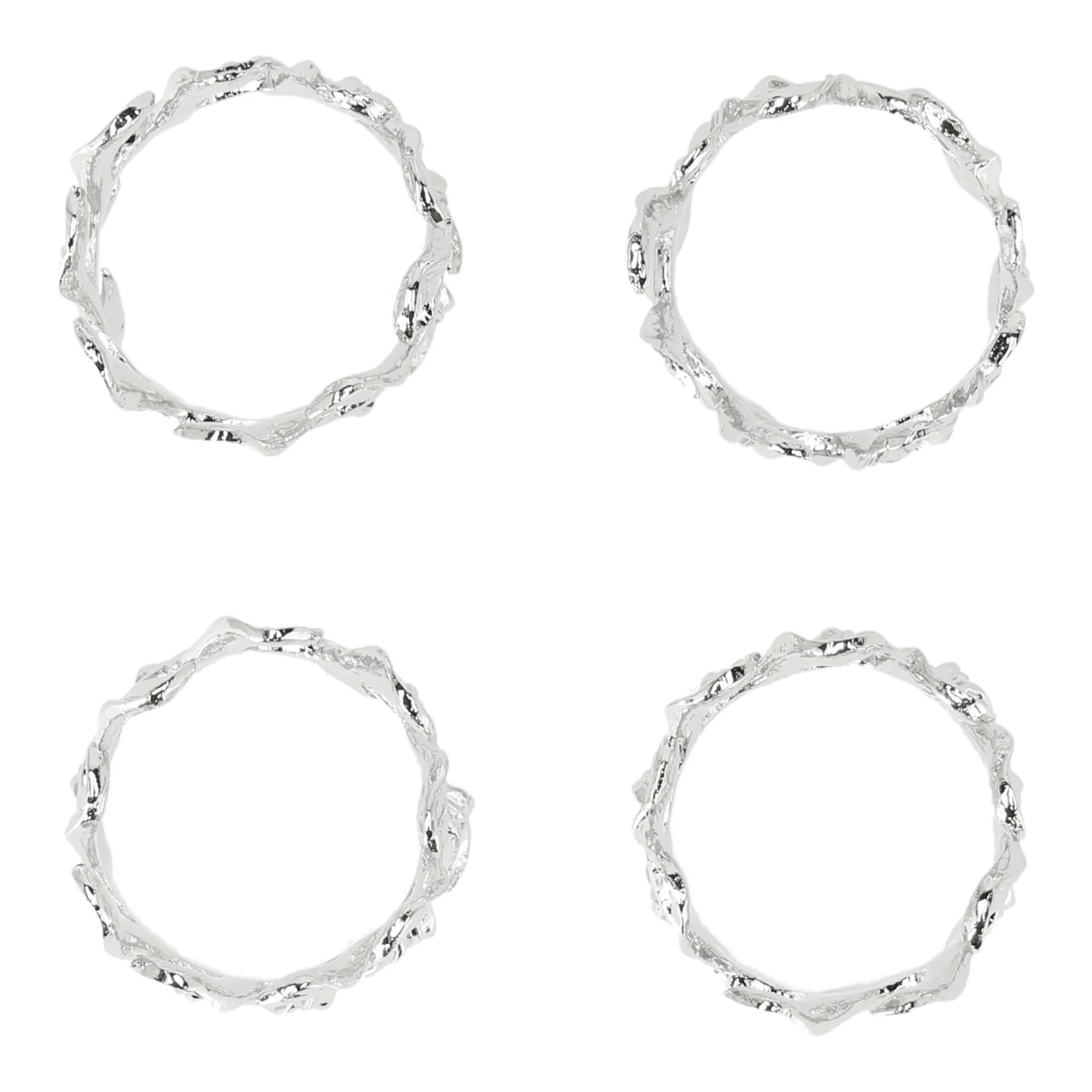 Scandi Living Vine lautasliinarenkaat Ø4,7 cm 4 kpl pakkaus Sinkkiseos