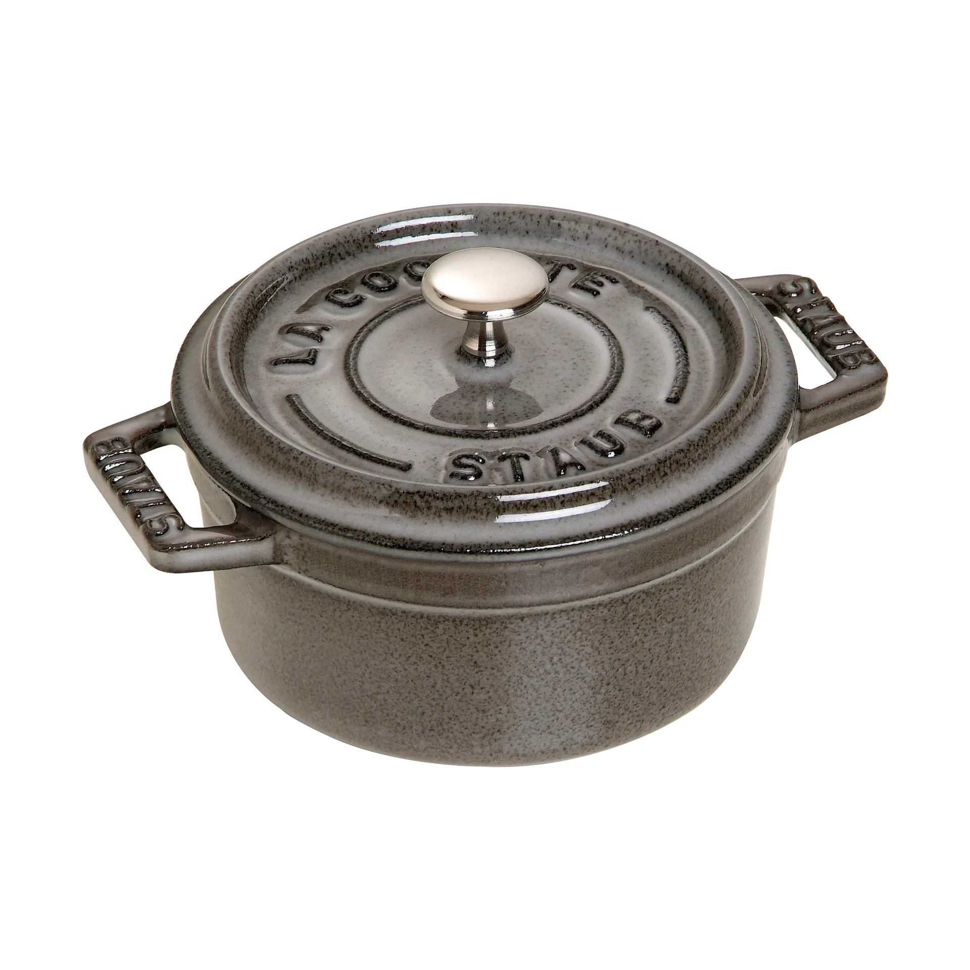 STAUB Staub La Cocotte pyöreä pata valurauta 0,25 L Grafiitinharmaa