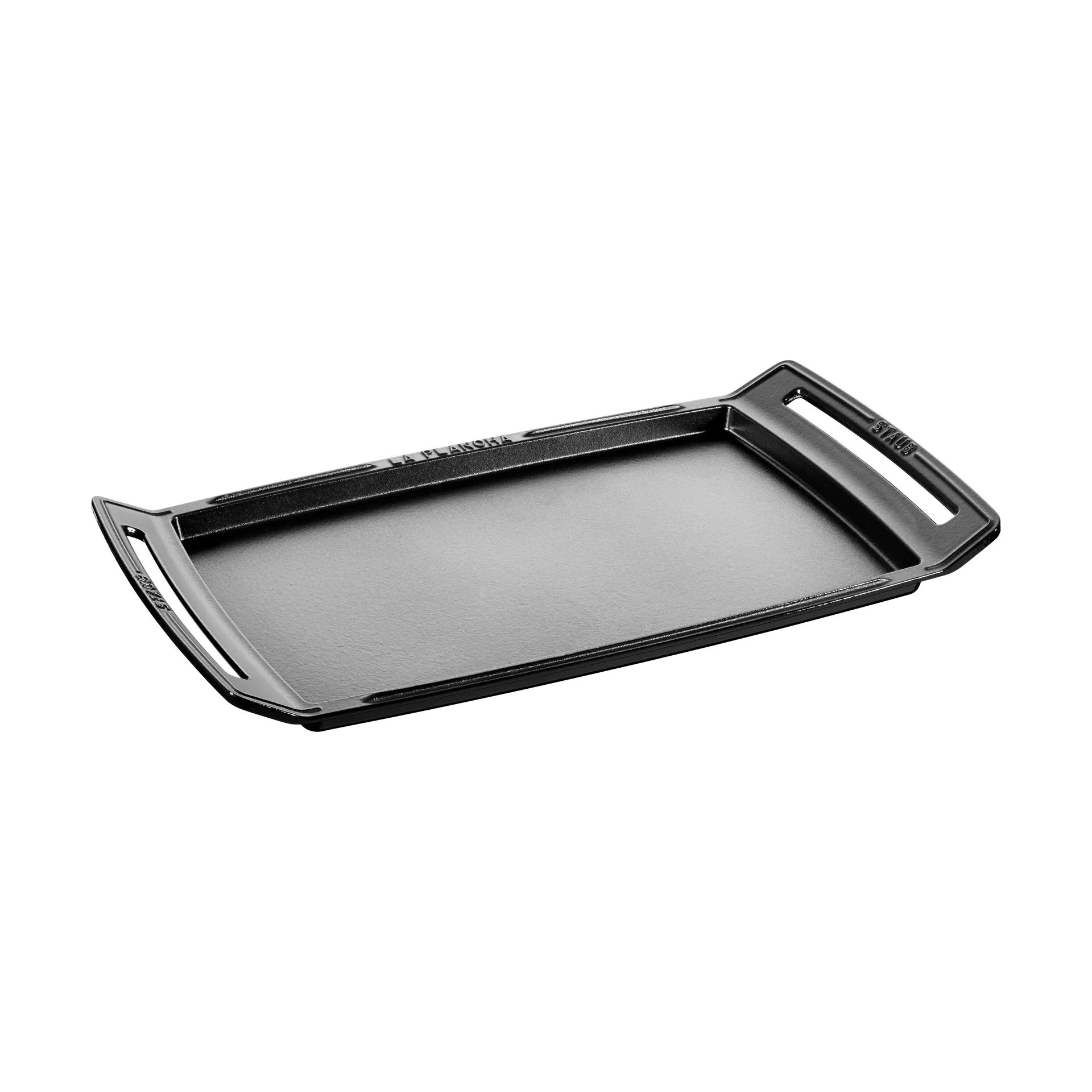 STAUB Staub Teppanyaki paistolevy kahvalla 38x25 cm Musta