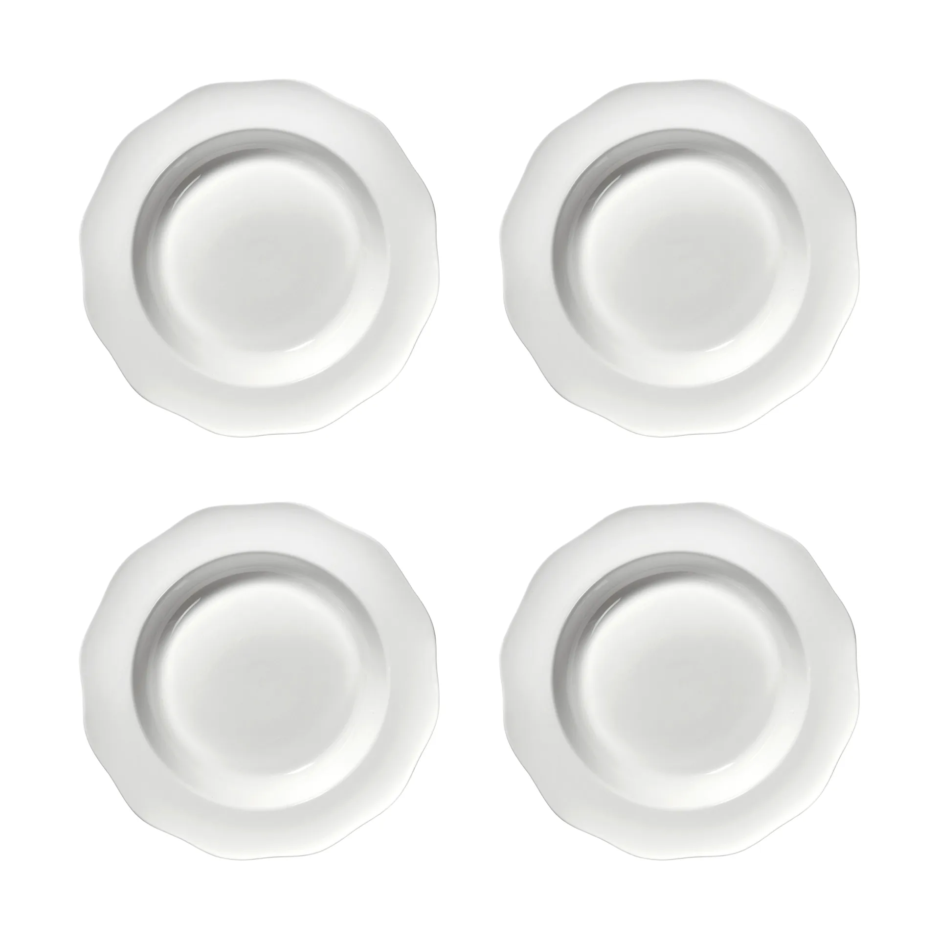 Serax Silhouette pasta lautanen Ø22 cm 4 kpl White