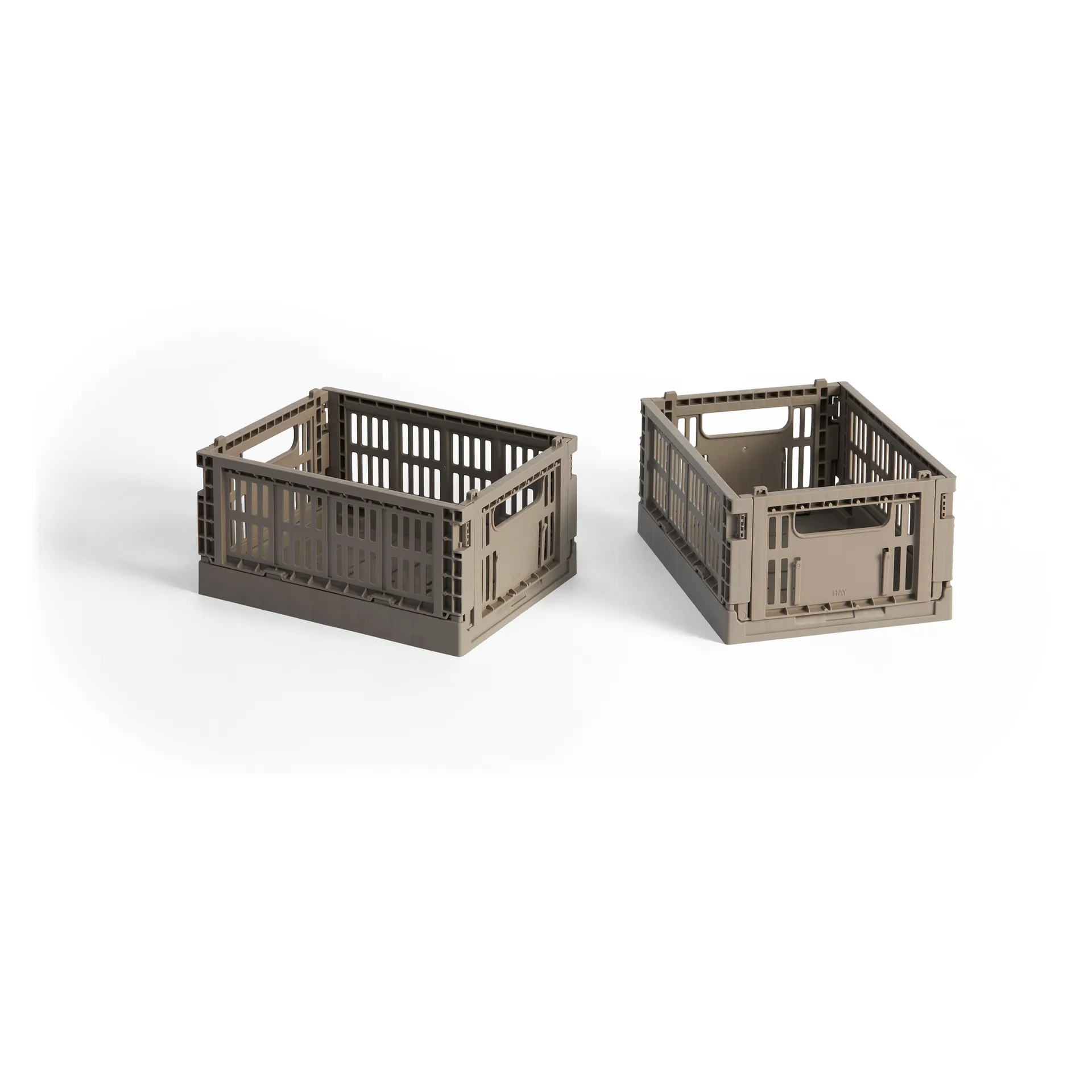 HAY HAY Colour Crate Mini 2-pack 13x17 cm Warm grey