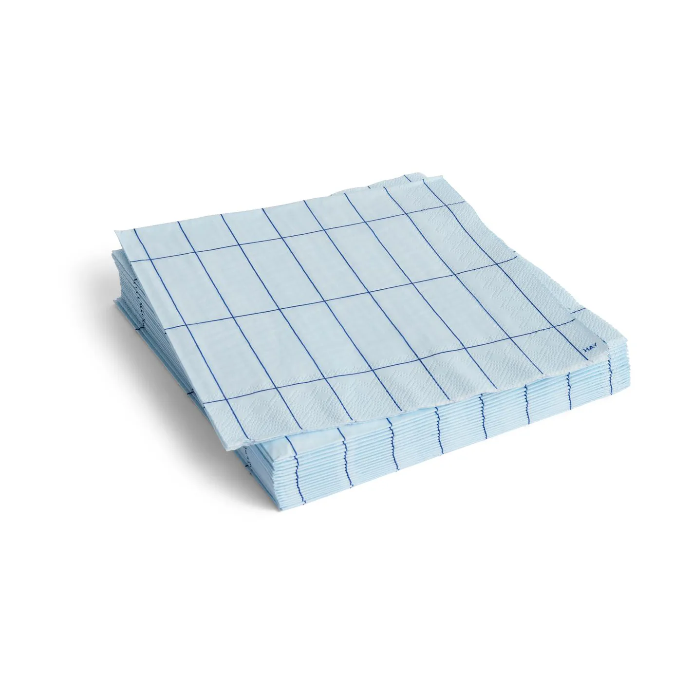HAY Pattern Dinner lautasliina 40x40 cm 20-pakkaus Light blue-blue grid