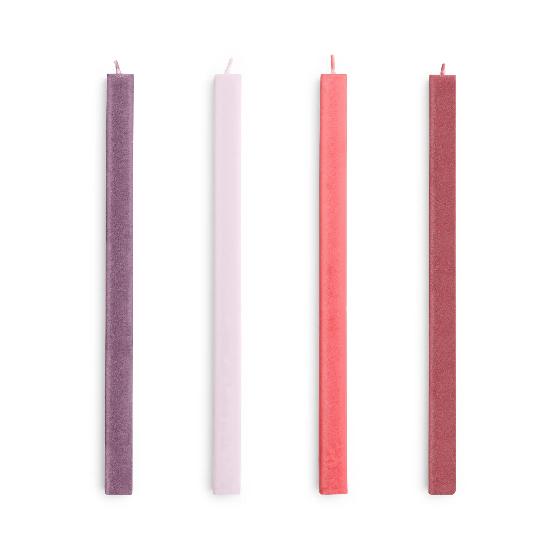 HAY Square Candle kynttilä mix 4-pack Reds-bordeaux.