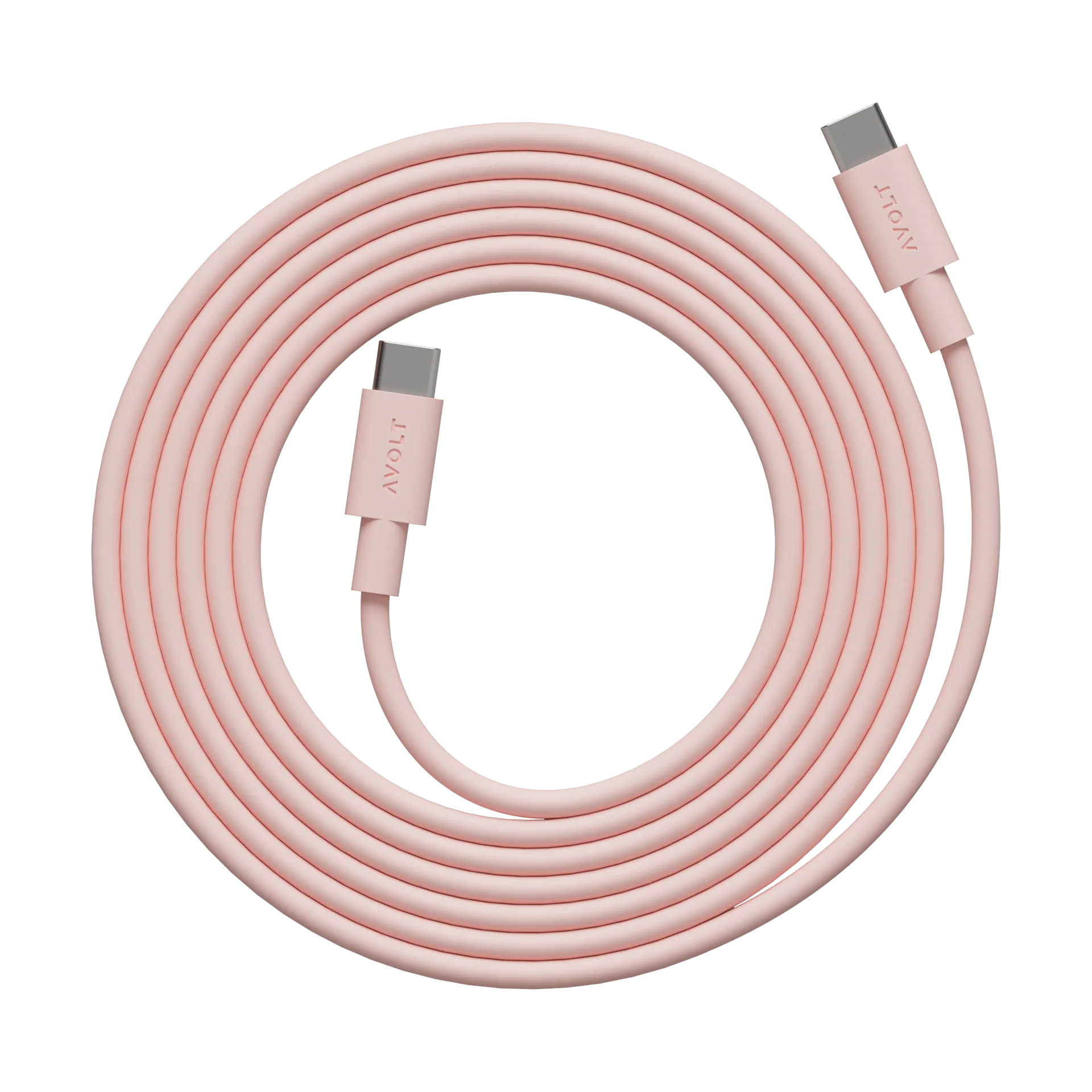 Avolt Cable 1 USB-C - USB-C latauskaapeliin 2 m Uusi Pinkki