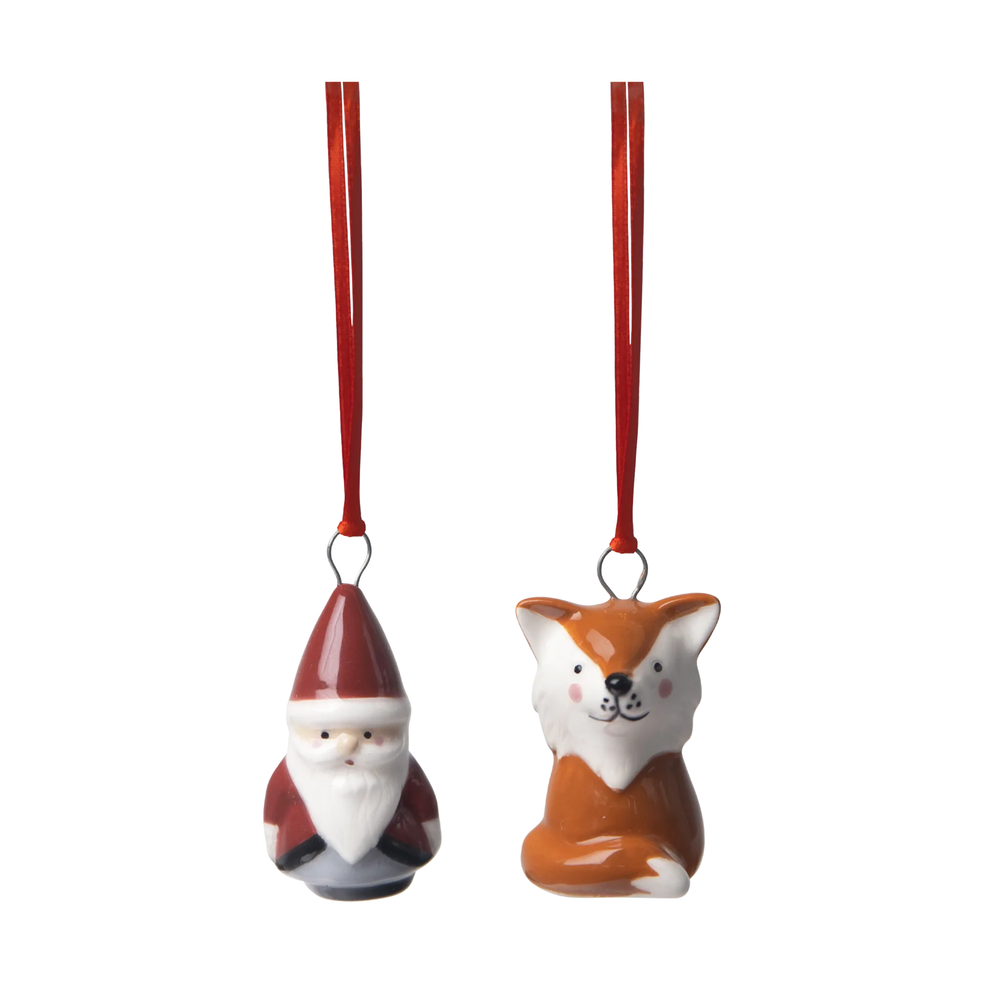 Pluto Design Fox & Santa dekoratiiviriipus 2 osaa Punainen-valkoinen-ruskea