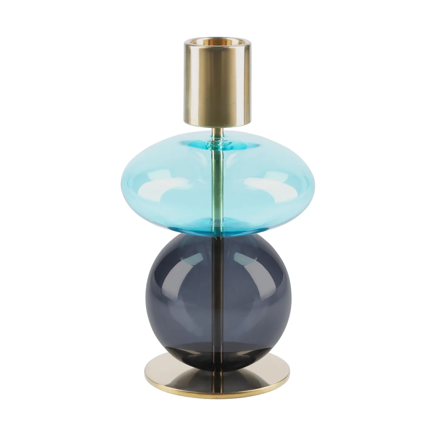 Holmegaard Bubble kynttilänjalka 14 cm Blå-smoke