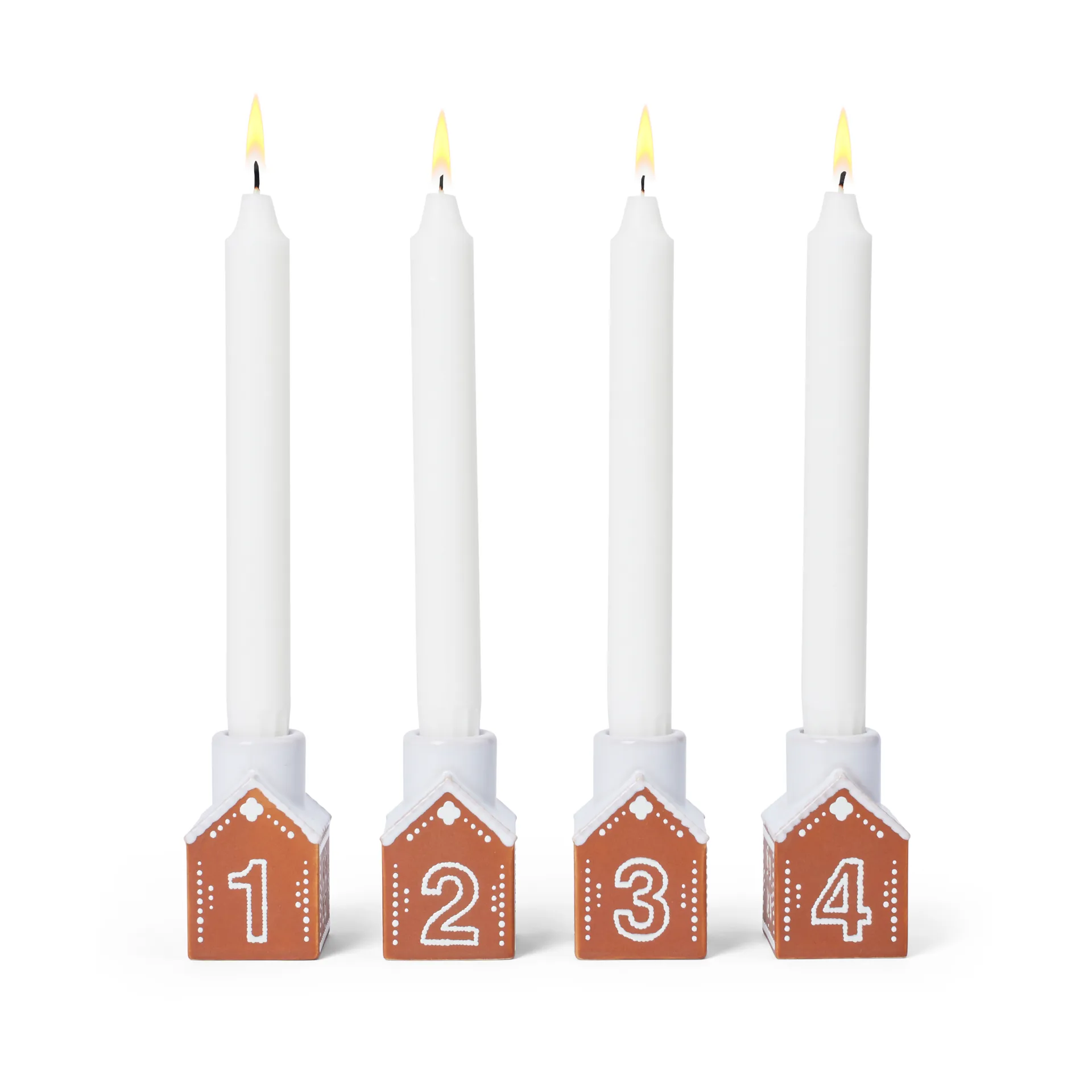 Kähler Piparkakku adventtikynttelikkö 4 osaa Ruskea