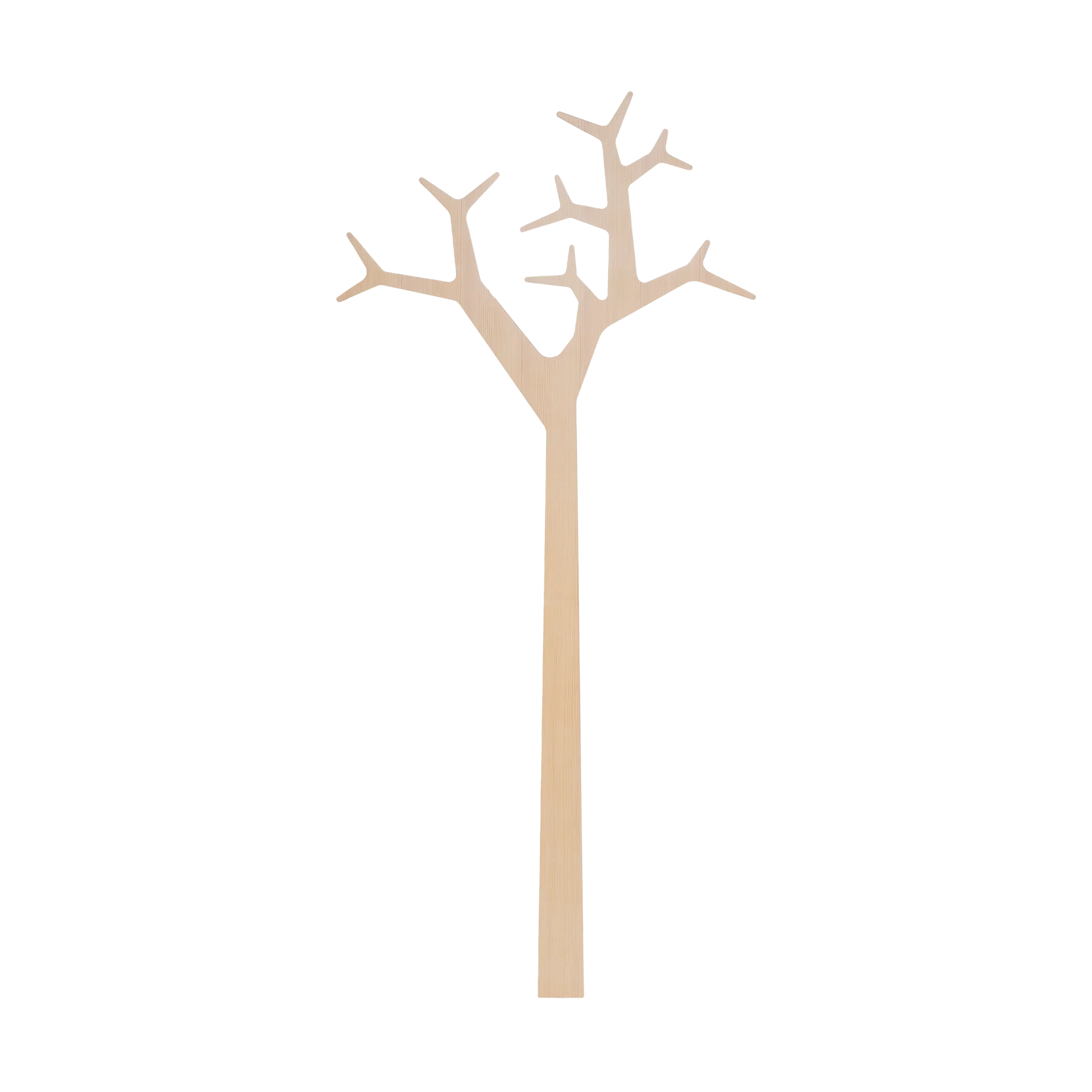 Swedese Tree wall seinään asennettava takkiverso Special Edition 194 cm Valkopigmentoitu mänty