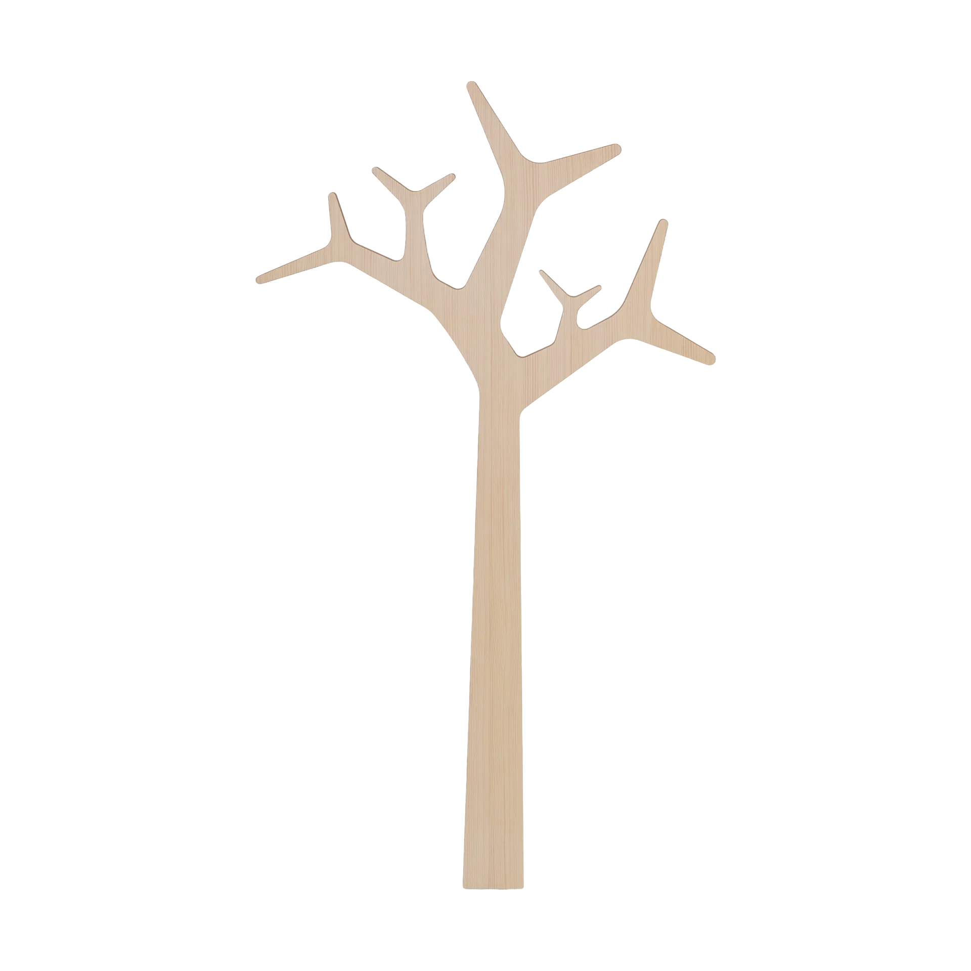 Swedese Tree seinäkiinnitteinen naulakko Special Edition 134 cm Valkopigmentoitu mänty
