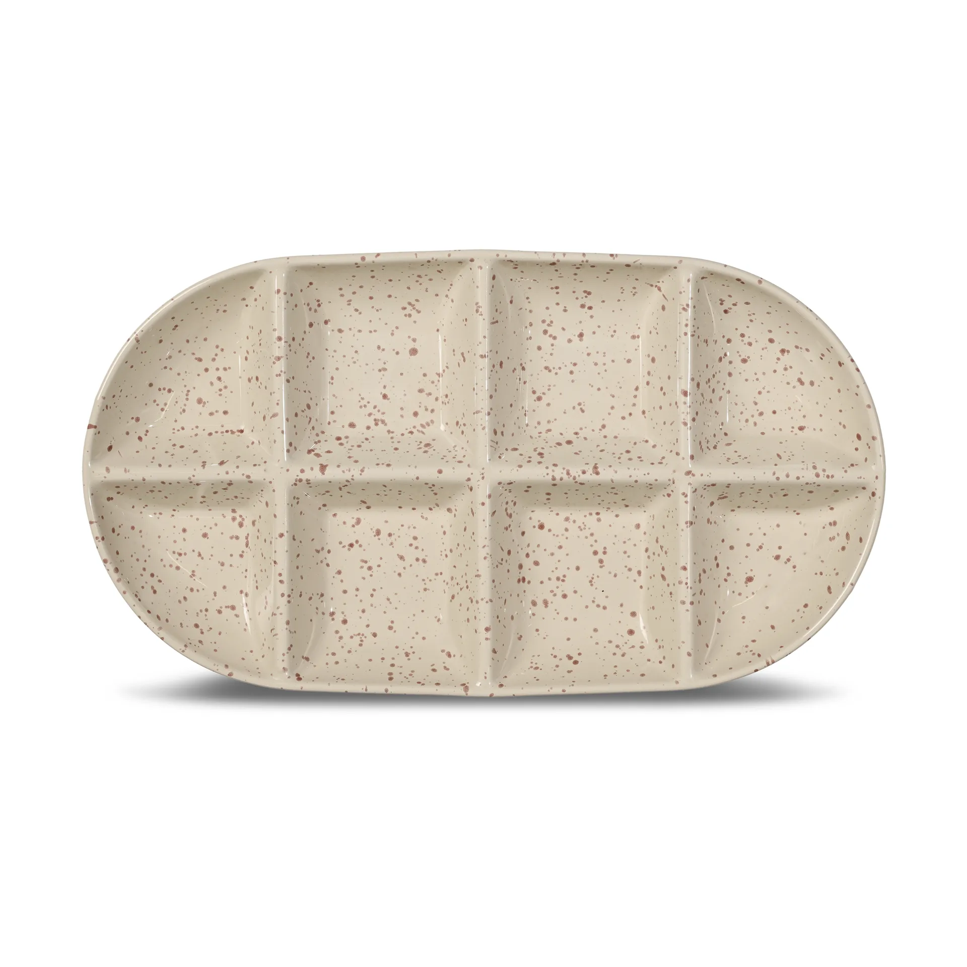 Sagaform Ditte tarjoiluvati suuri 20x36 cm Beige-viininpunainen