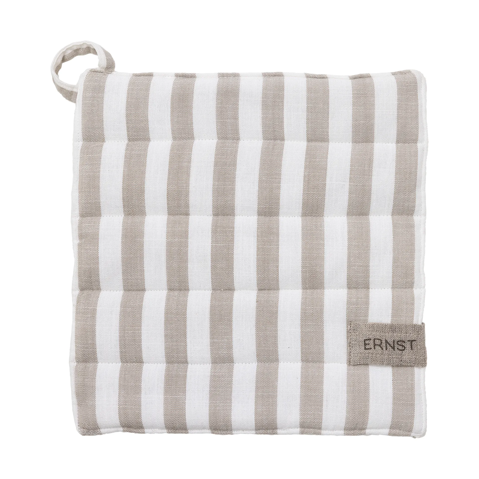 ERNST Ernst patalappu leveä raita 23x25 cm Beige-valkoinen raita