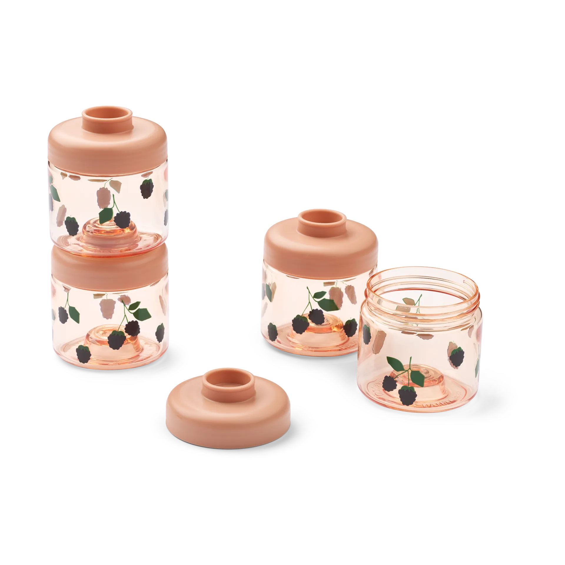 Liewood Dominique lastenruokapurkit 100 ml 4-pack Berry-Pale Tuscany