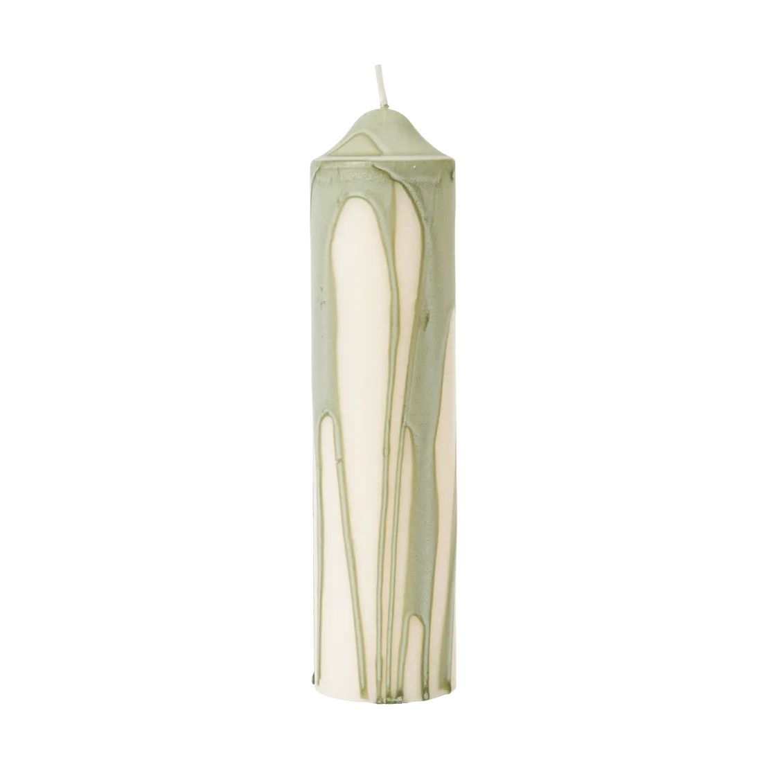 Ferm Living Dryp kynttilä Tea Green, 20 cm