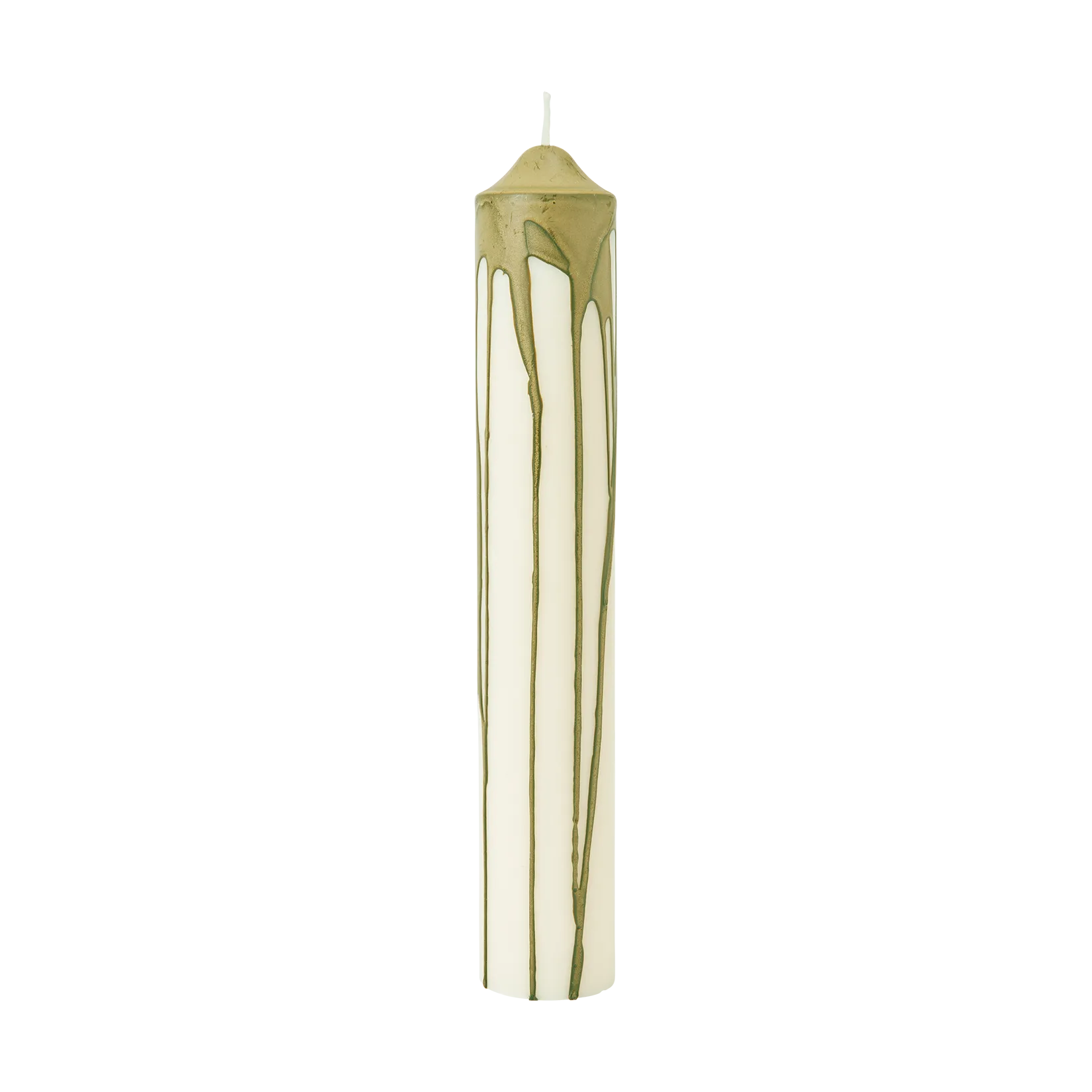 Ferm Living Dryp kynttilä Oliivinvihreä, 30 cm