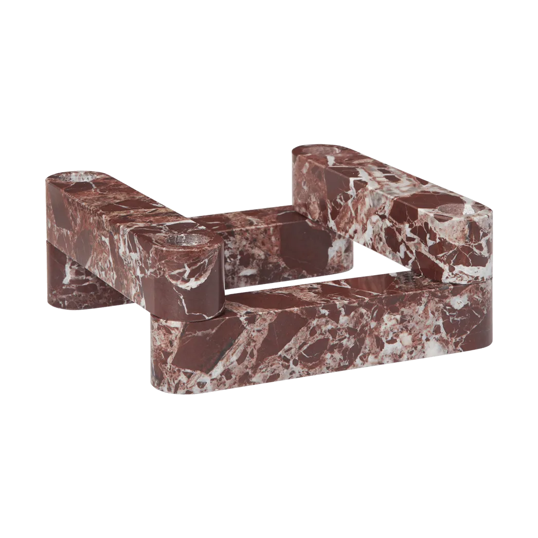 Ferm Living Newel moduuli kynttilänjalka 4 osaa Rosso