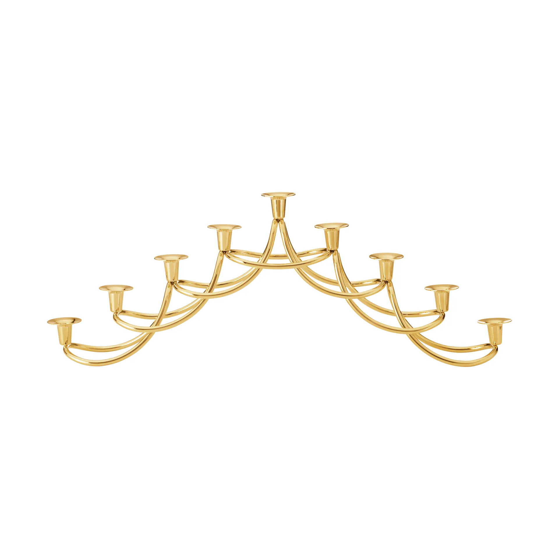 Georg Jensen Harmony menorah kynttilänjalka Kultapäällysteinen ruostumaton teräs