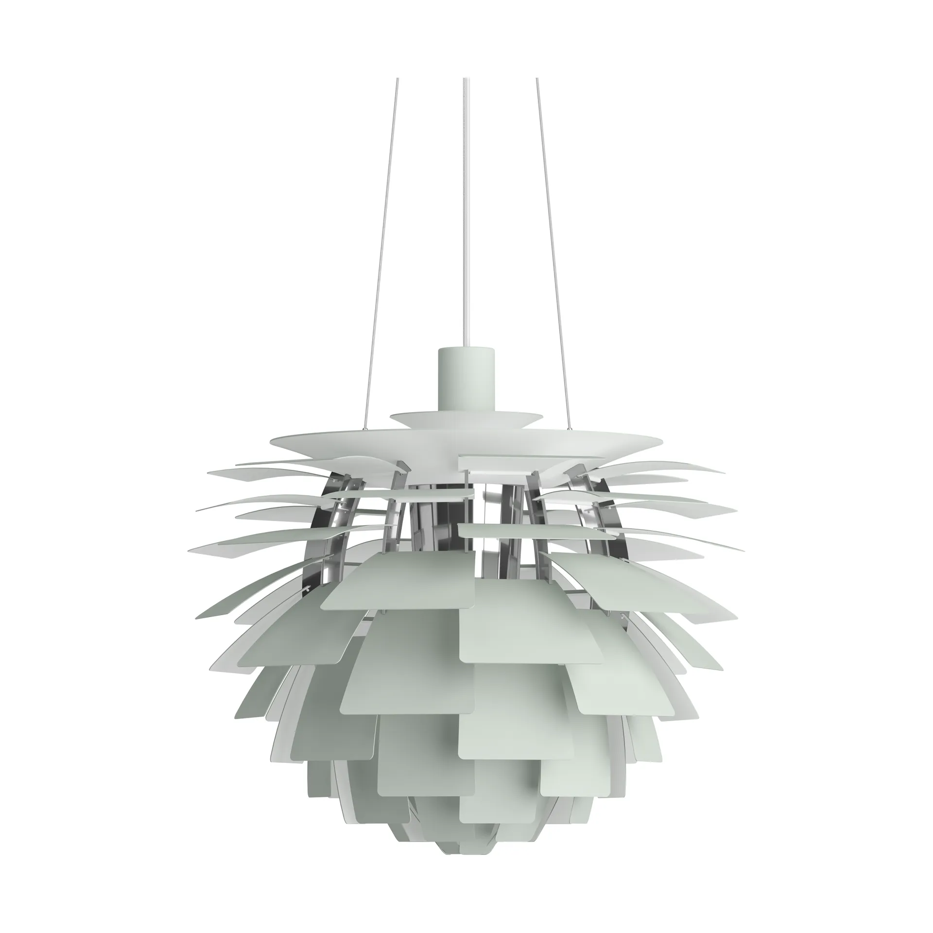 Louis Poulsen PH Artichoke -kattolamppu Ø48 cm Dusty green-high lustre chrome plated
