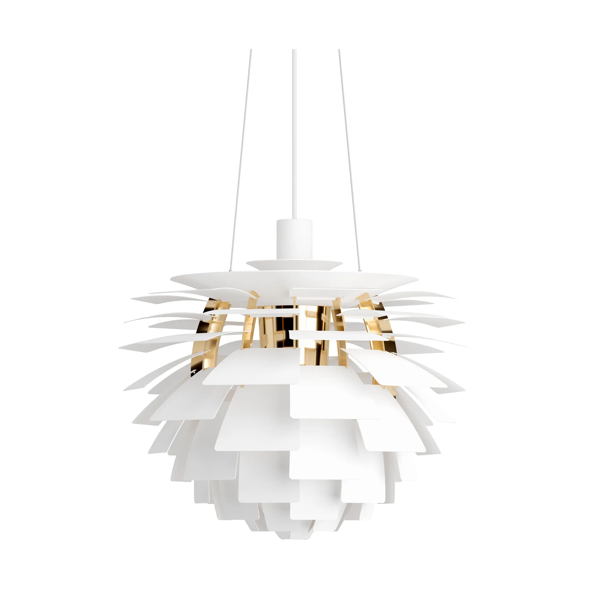 Louis Poulsen PH Artichoke -kattolamppu Ø48 cm Soft white-brass metallised