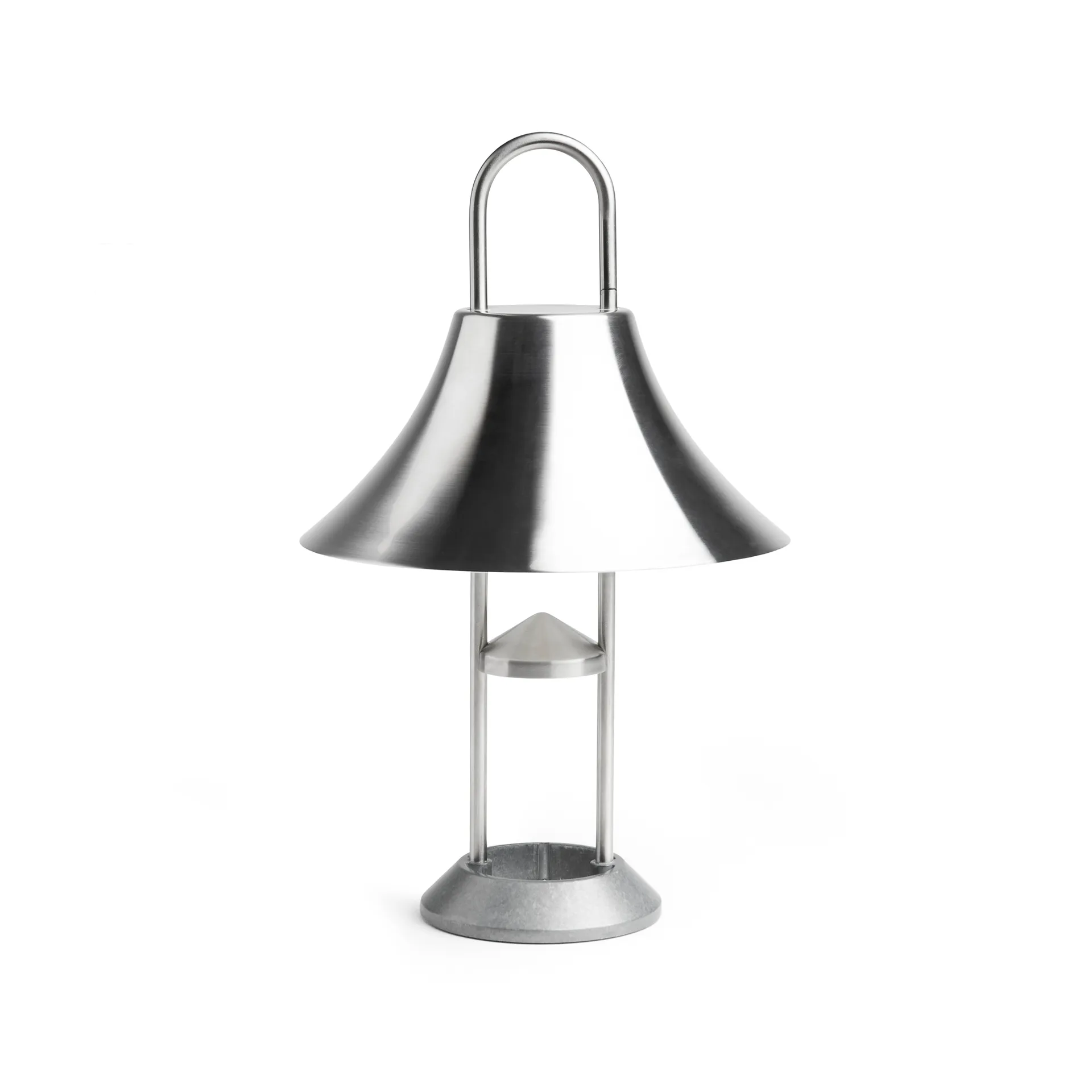 HAY Mousqueton kannettava pöytävalaisin Brushed stainless steel