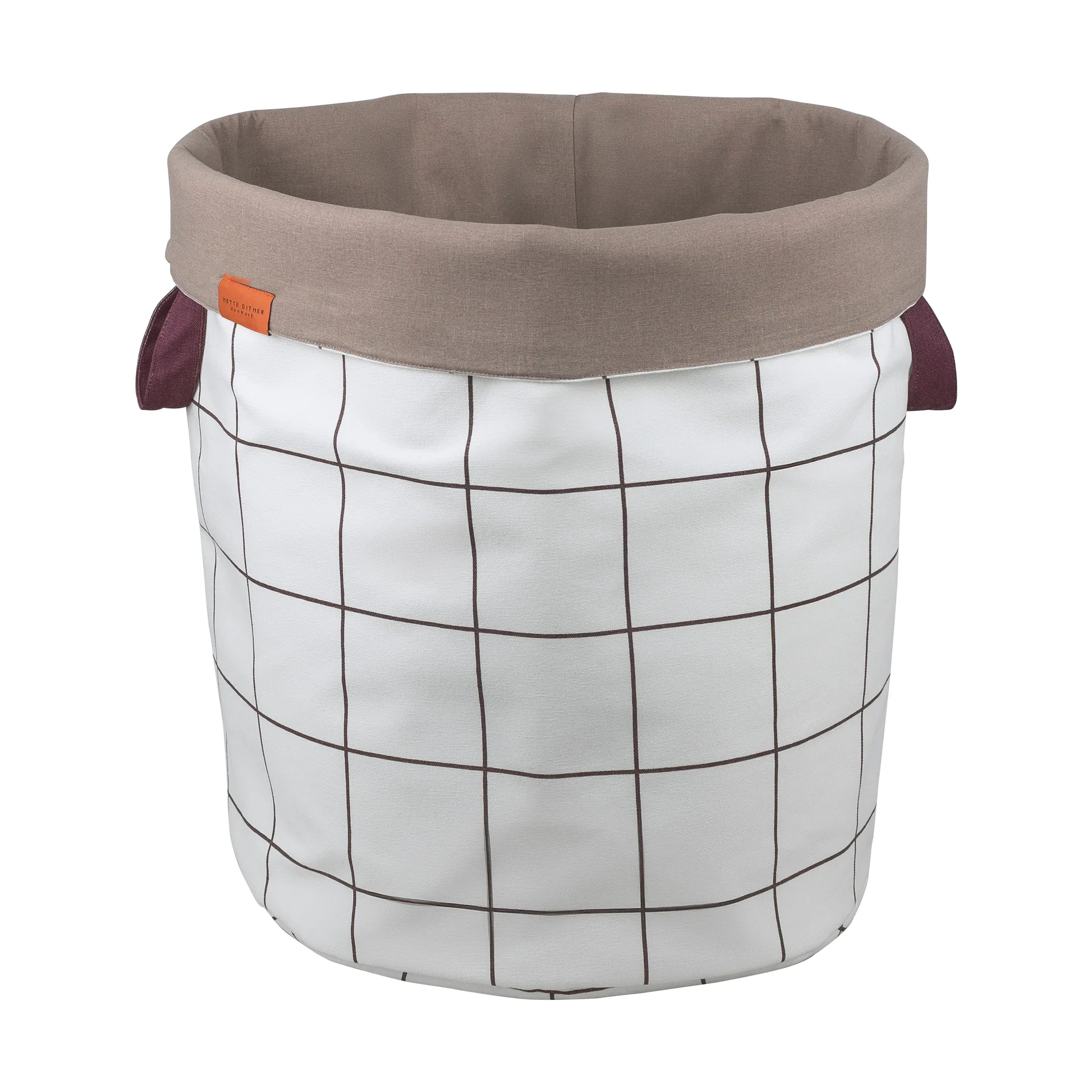 Mette Ditmer Mesh pyykkikori Ø40x50 cm Ruskea off-white