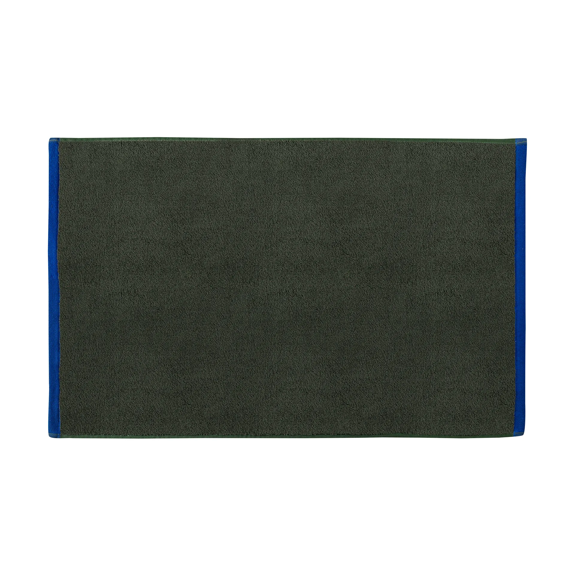 Mette Ditmer Soft kylpyhuonematto 50x80 cm Tummanoliivinvihreä ja vaaleansininen