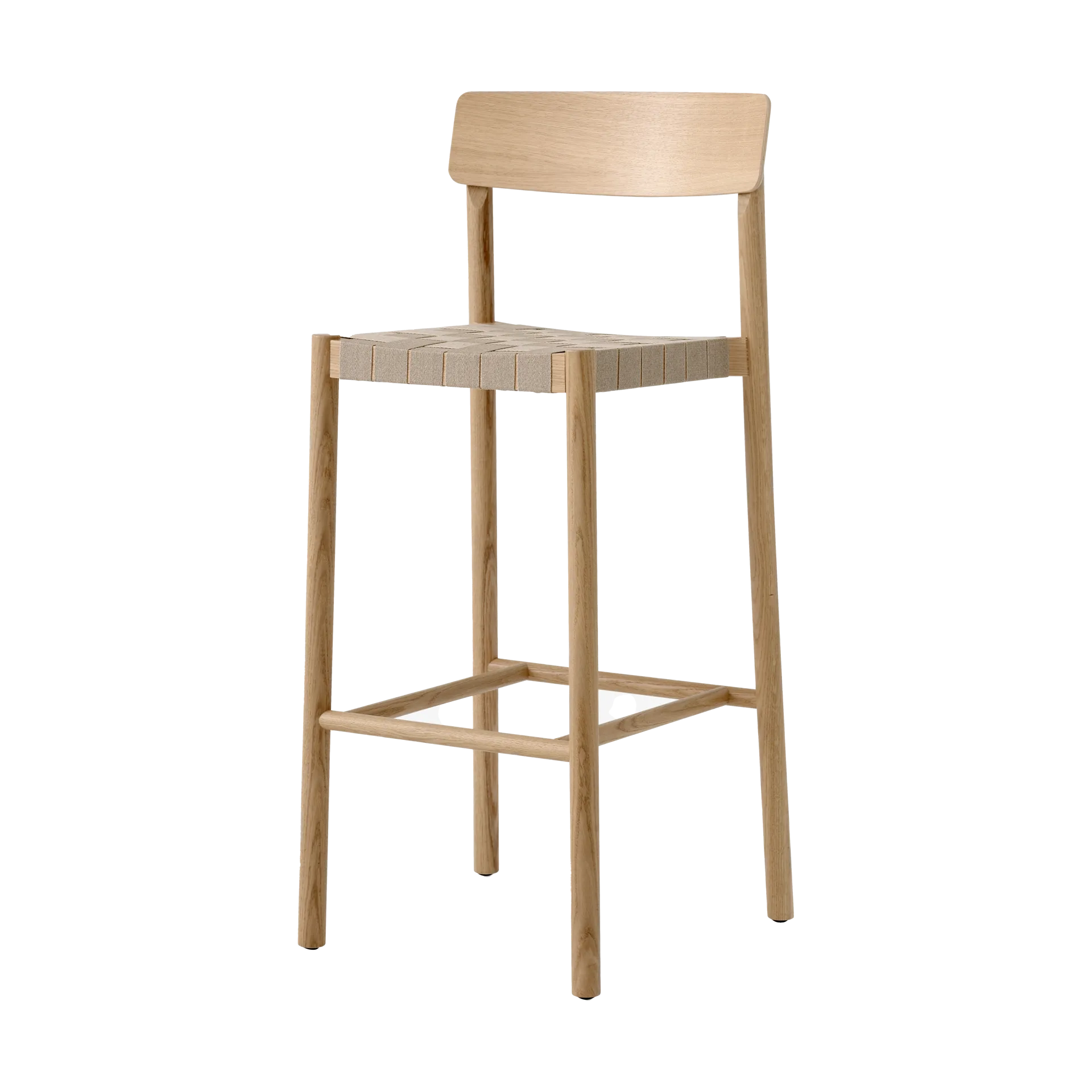 &Tradition Betty TK15 Bar Chair baarituoli 75 cm Lakattu tammi-luonnonvärinen pellava