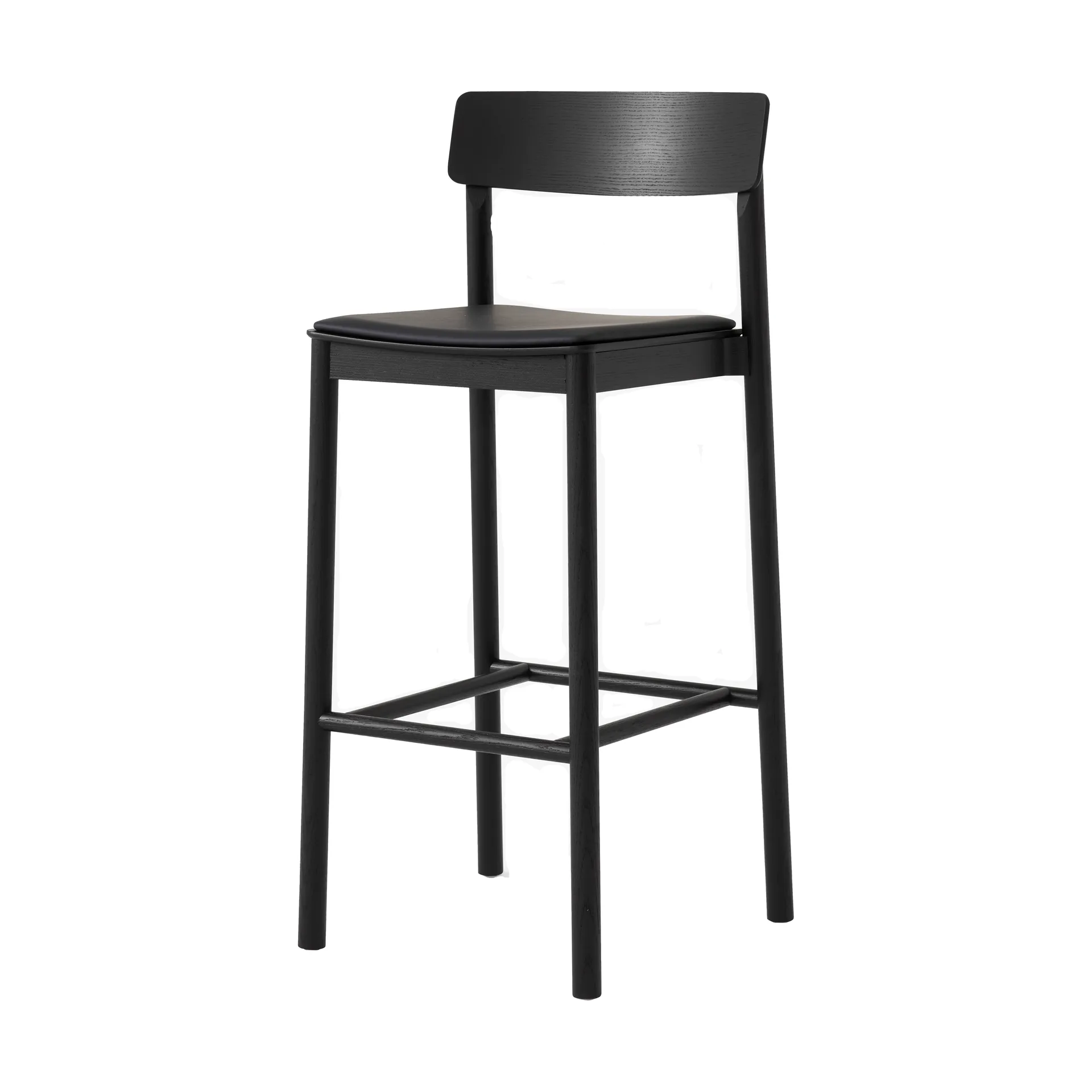 &Tradition Betty TK17 Bar Chair baarituoli 75 cm Noble musta nahka-mustalakattu saarni