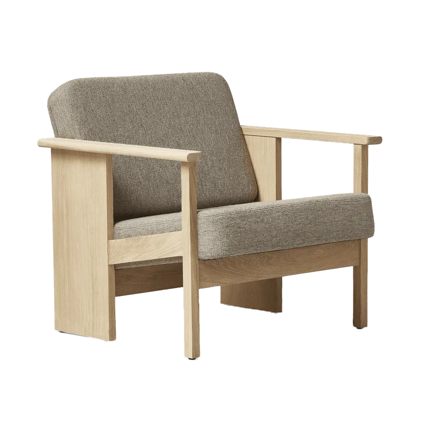 Form & Refine Block-lounge-tuoli Valkoinen tammi Hallingdal 65-0227