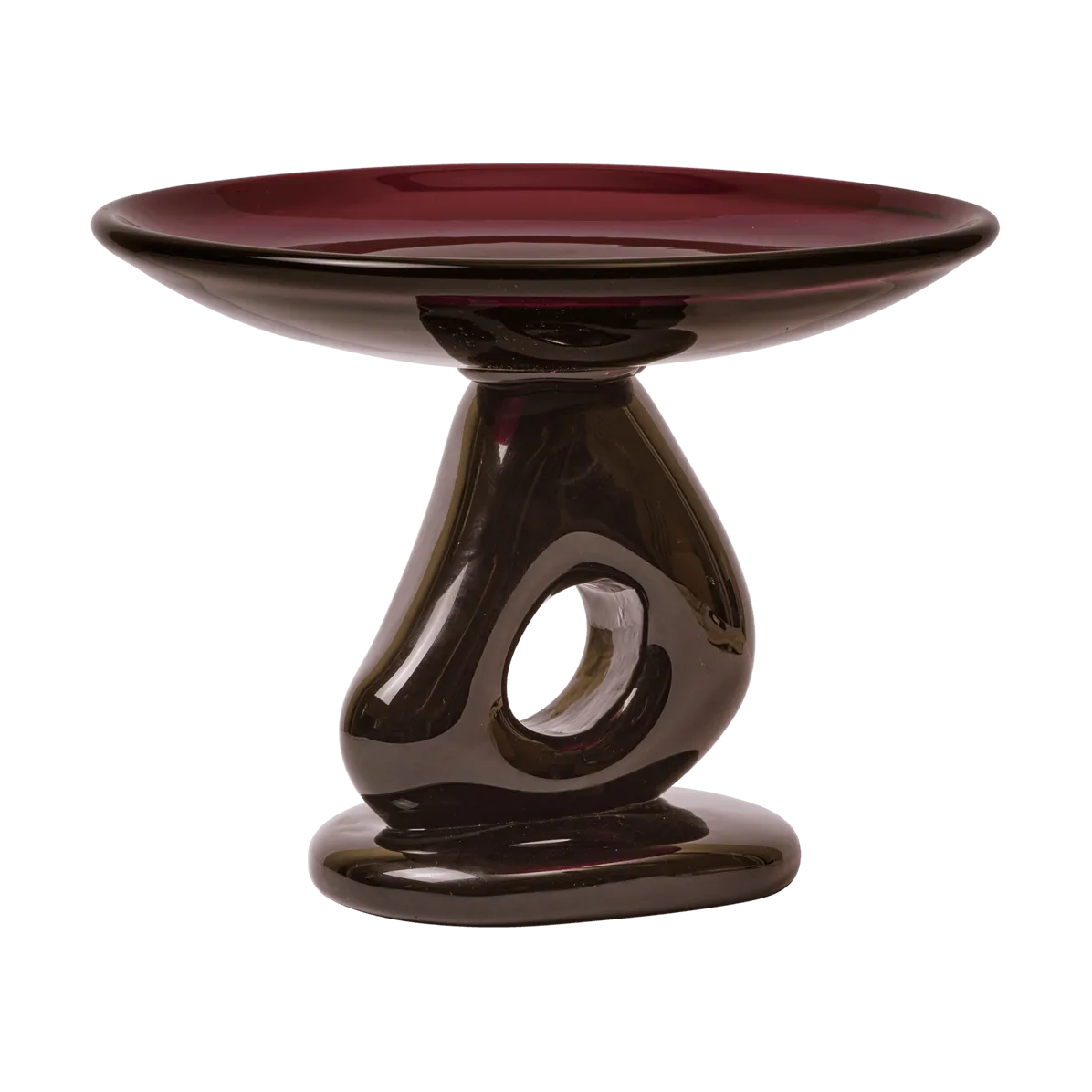 Ferm Living Damo glass centerpiece -lautanen Ø30 cm Dark grape