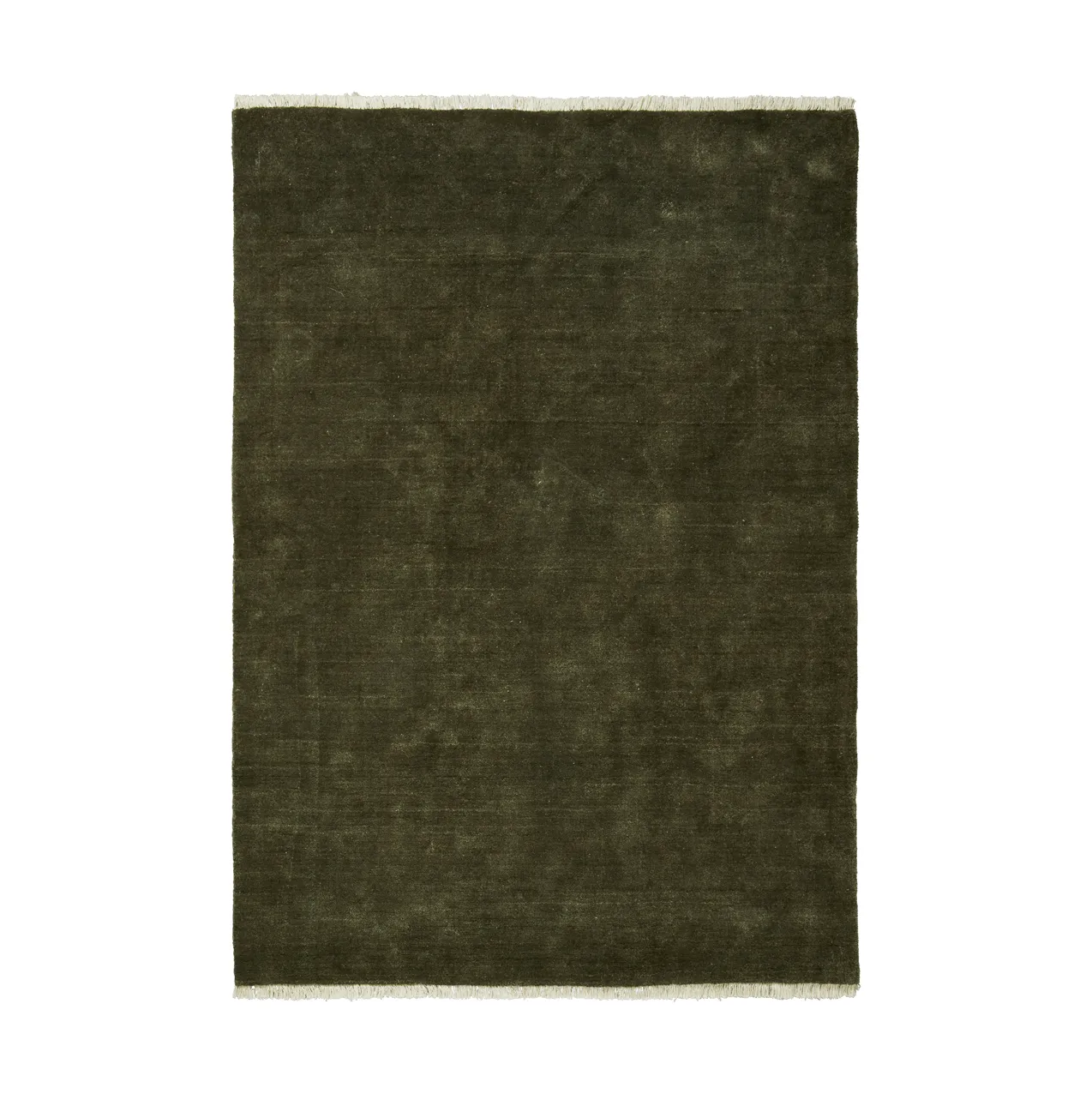 Ferm Living Firth juuttimatto Dark olive, 140x200 cm