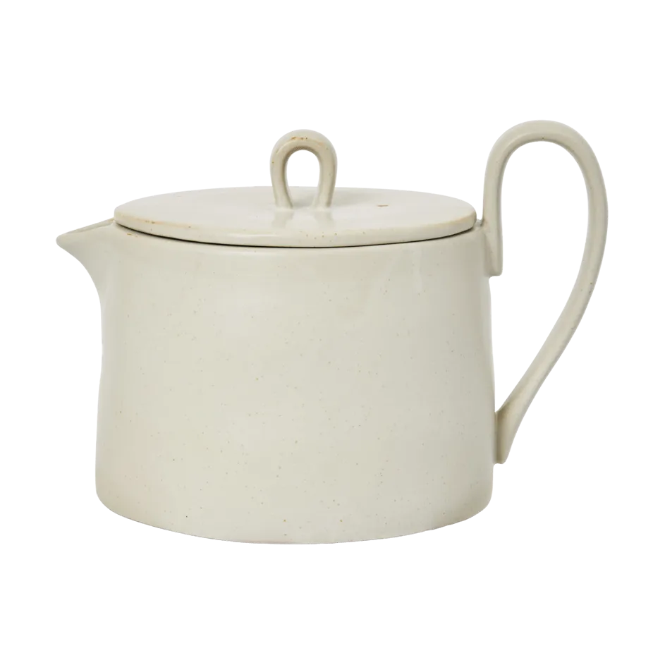 Ferm Living Flow teekannu 1,5 l Off-white speckle