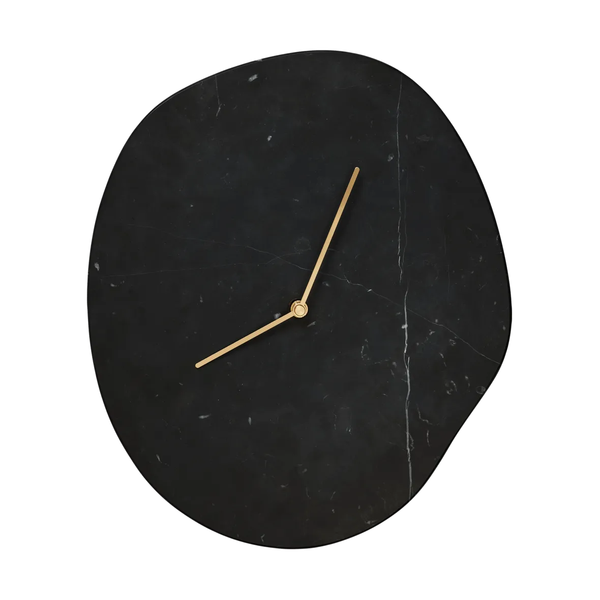 Ferm Living Melt seinäkello 28 x 33 cm Black marble