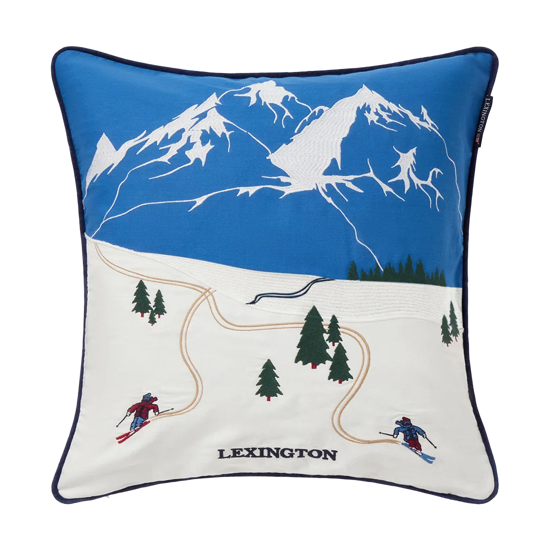 Lexington Down hill eko. puuvilla twill tyynynpäällinen 50x50 cm Sininen valkoinen