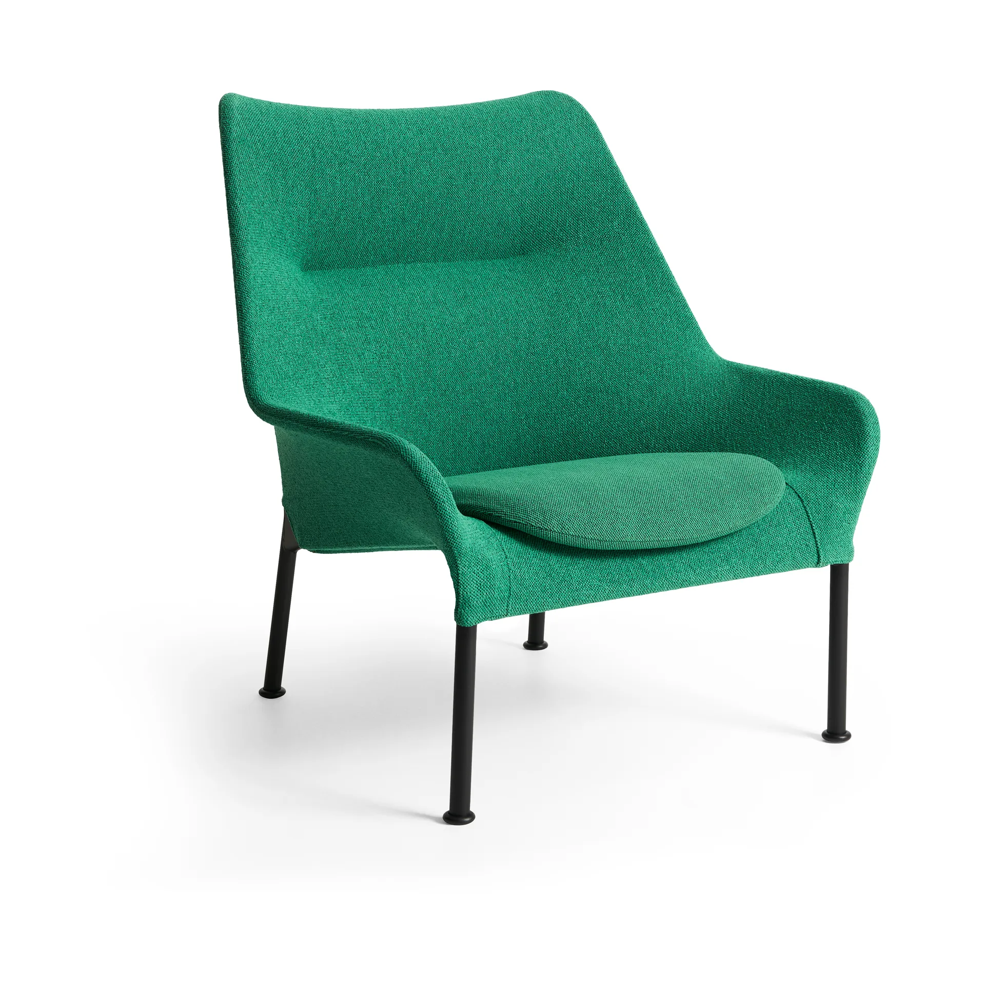 HAY O2 Lounge Chair nojatuoli Soft green-musta maalattu teräs