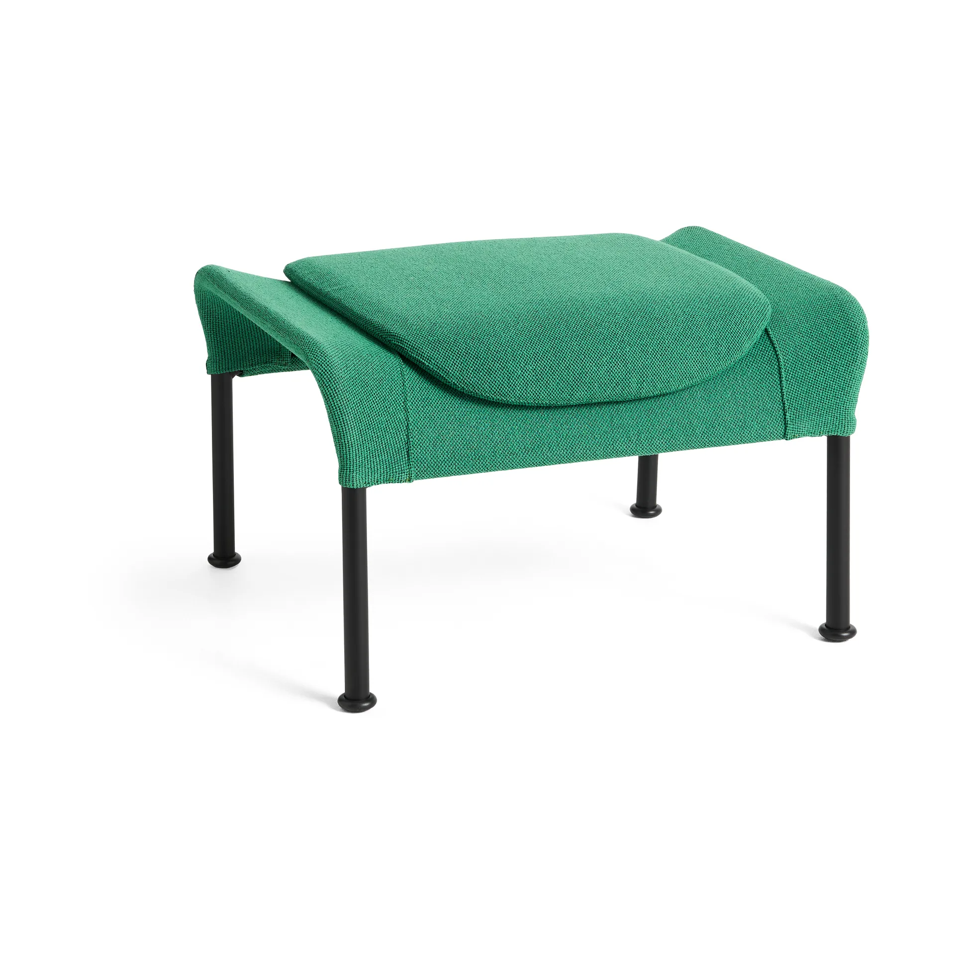HAY O2 Ottoman jalkarahi Soft green-musta maalattu teräs