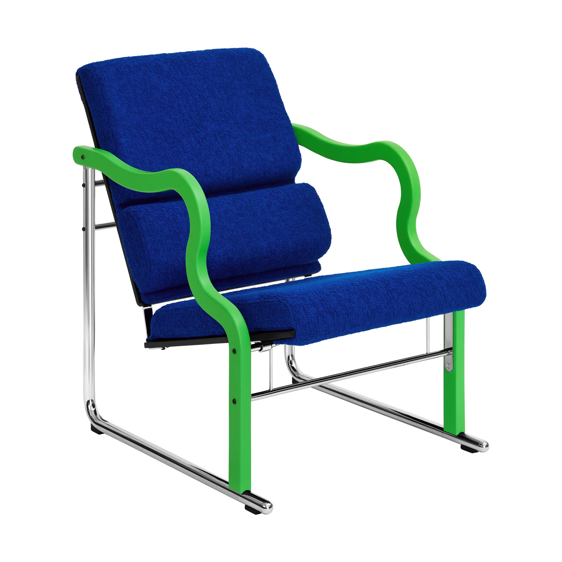Hem Experiment 501 lounge-nojatuoli Green-ultramarine