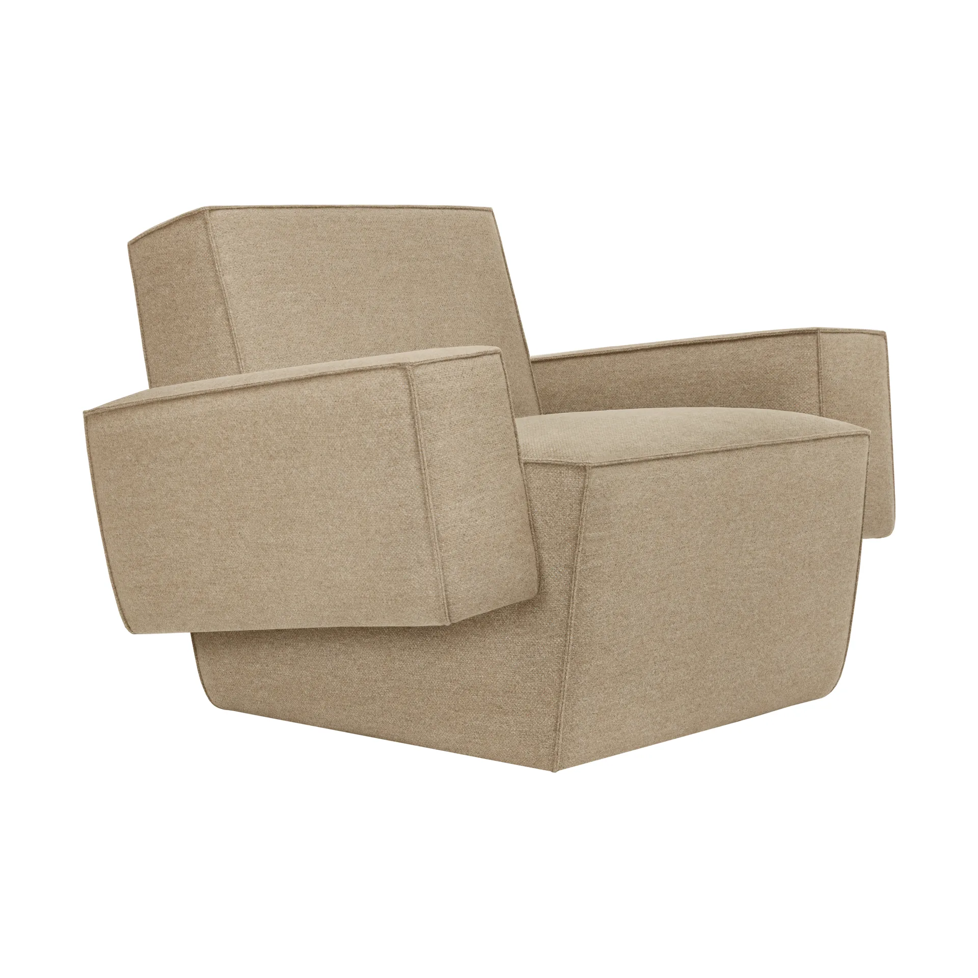 Hem Hunk lounge-nojatuoli käsinojallinen Beige