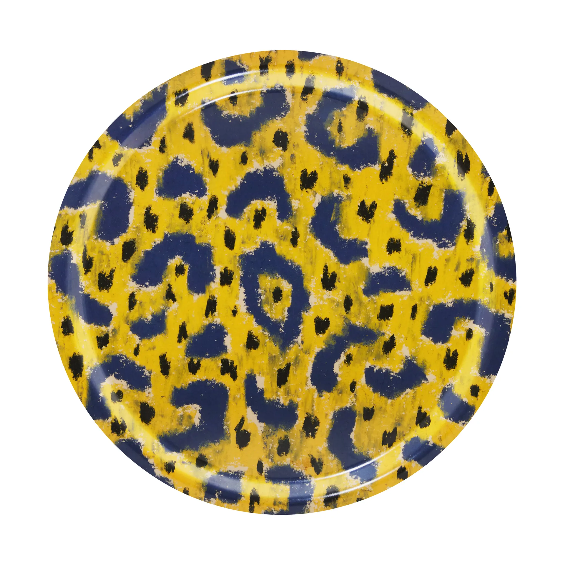 Hem Monster tarjotin Medium Ø49 cm Ochre yellow-grey-black
