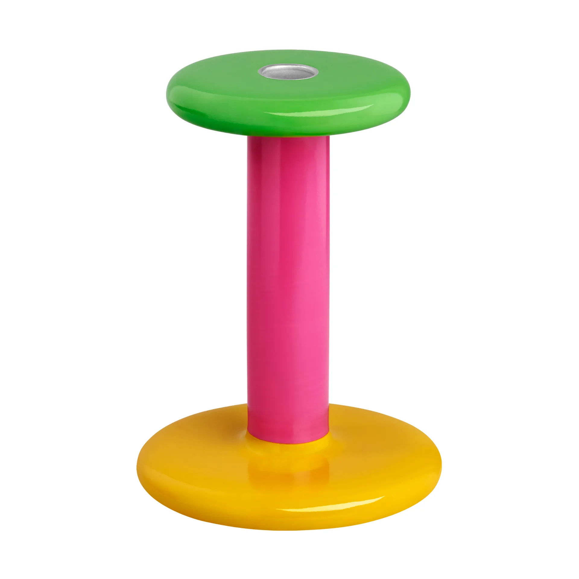 Hem Pesa kynttilänjalka Medium 18 cm Green-magenta-honey yellow