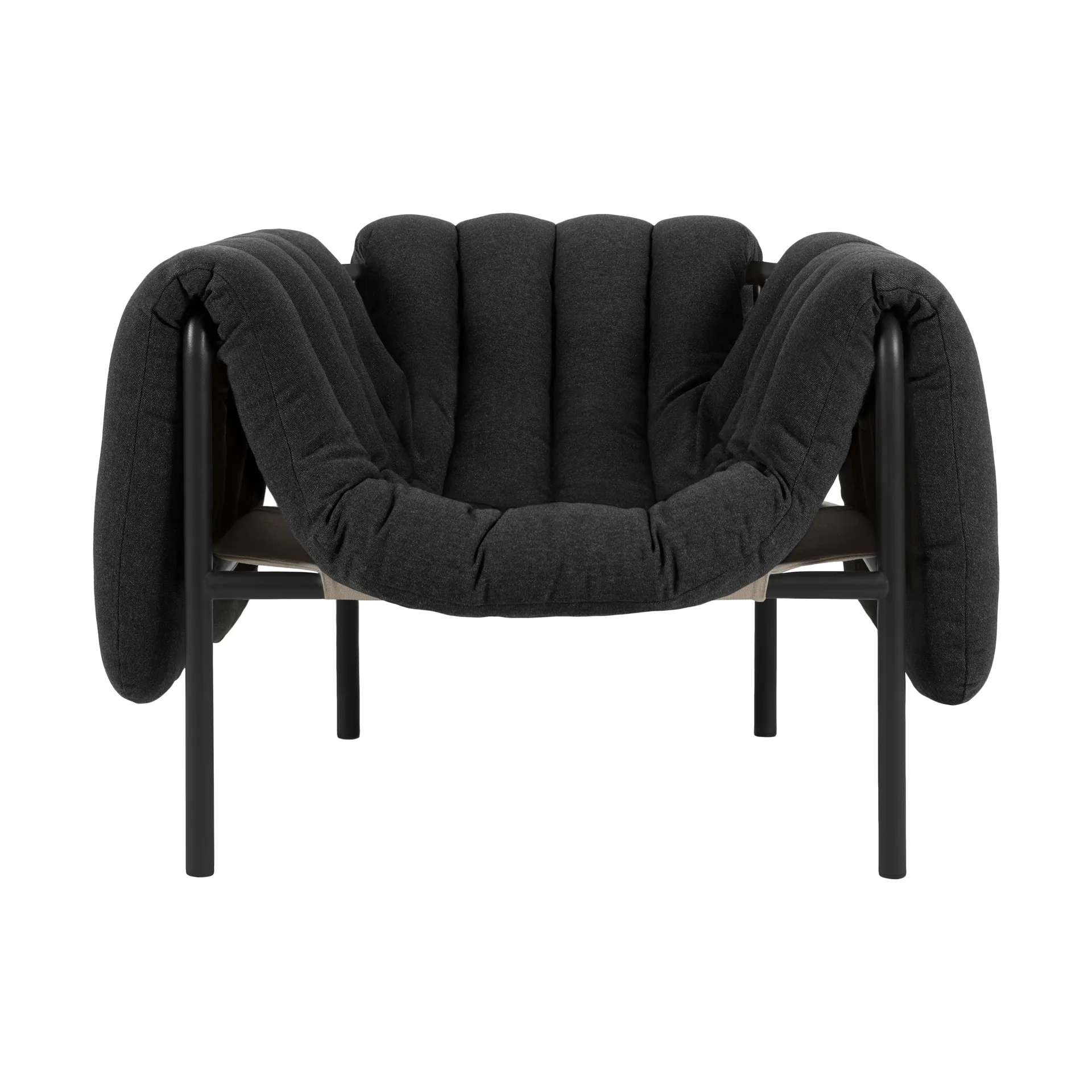 Hem Puffy lounge-nojatuoli Anthracite-black grey