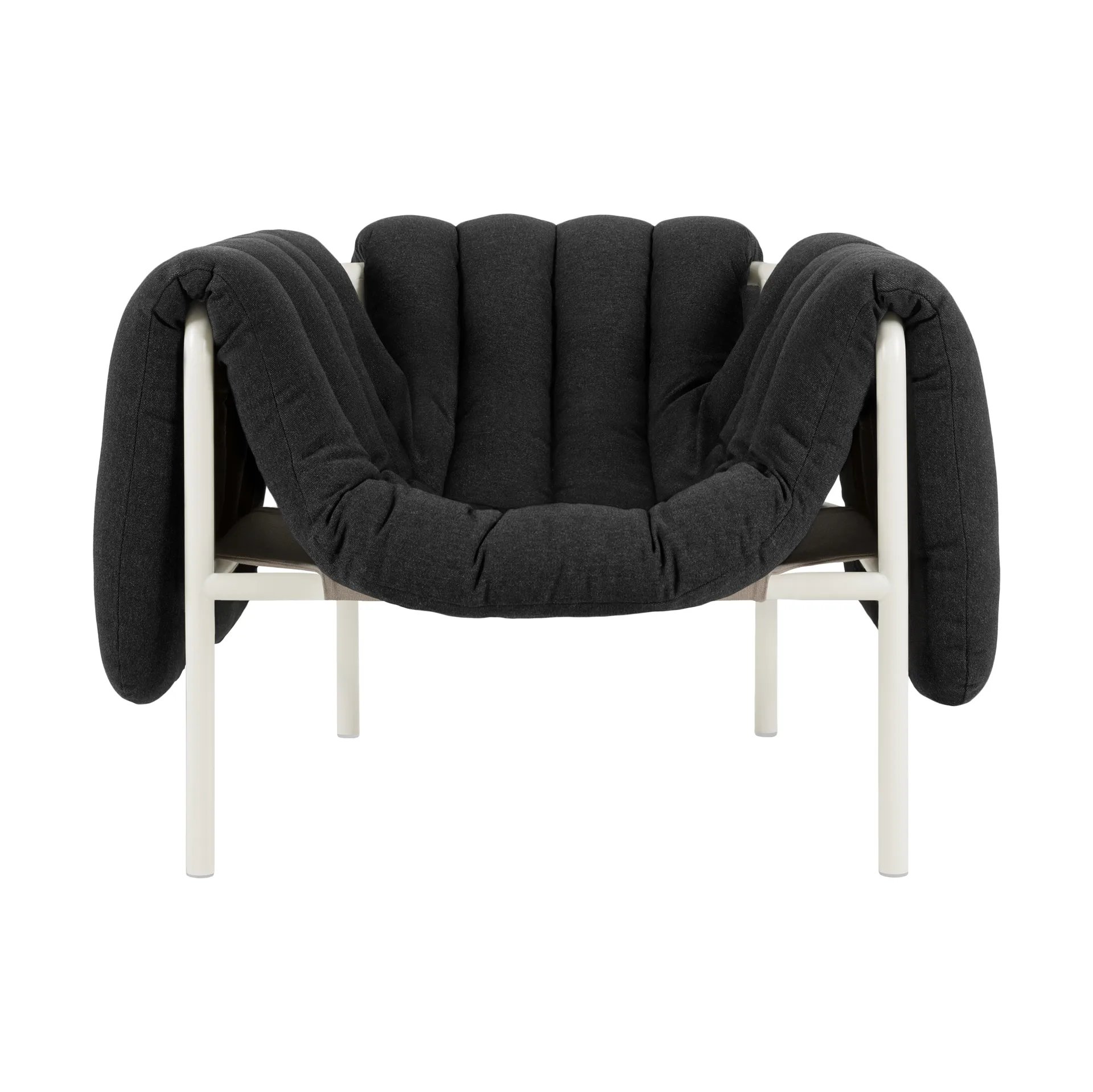 Hem Puffy lounge-nojatuoli Anthracite-cream