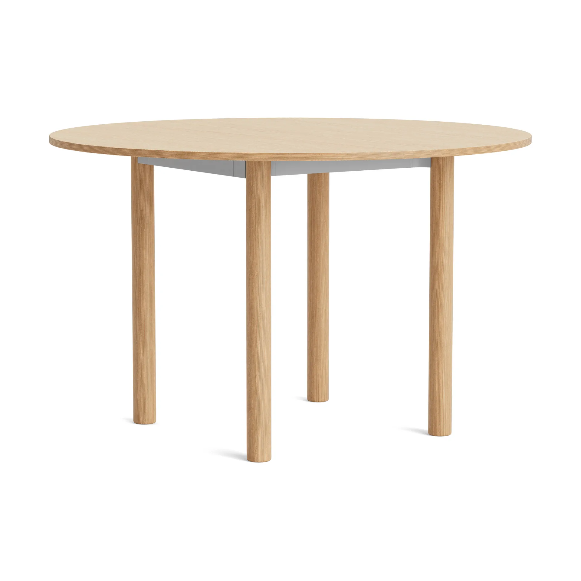 HAY Annex Round ruokapöytä Pintakelattu alumiini-ekki, Ø120 cm