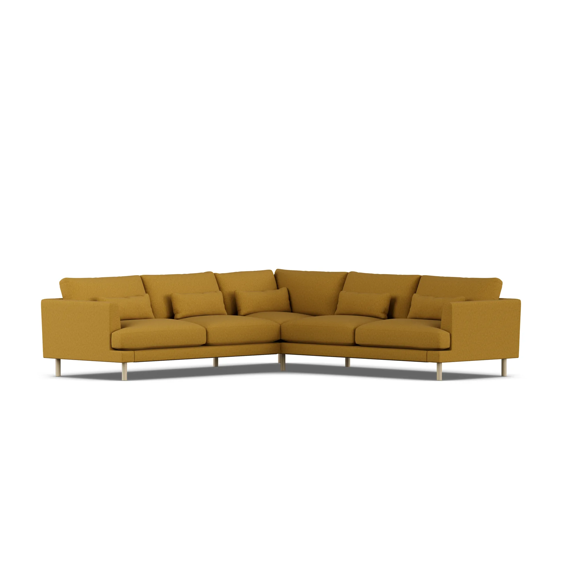 1898 Bredhult sohva Luiza Mustard 3972-valkoöljytty tammi, kulmasohva F