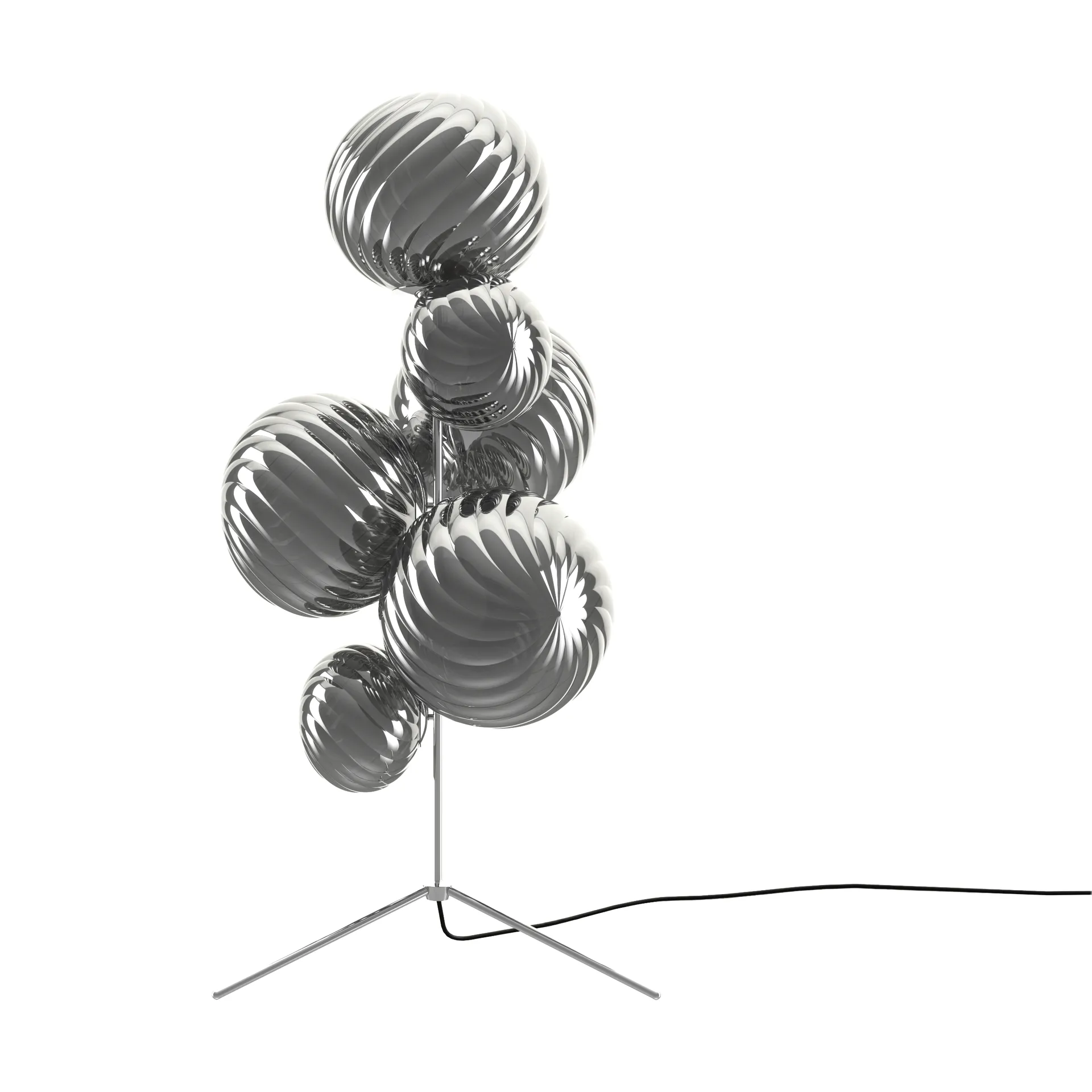 Tom Dixon Whirl chandelier lattiavalaisin Hopea