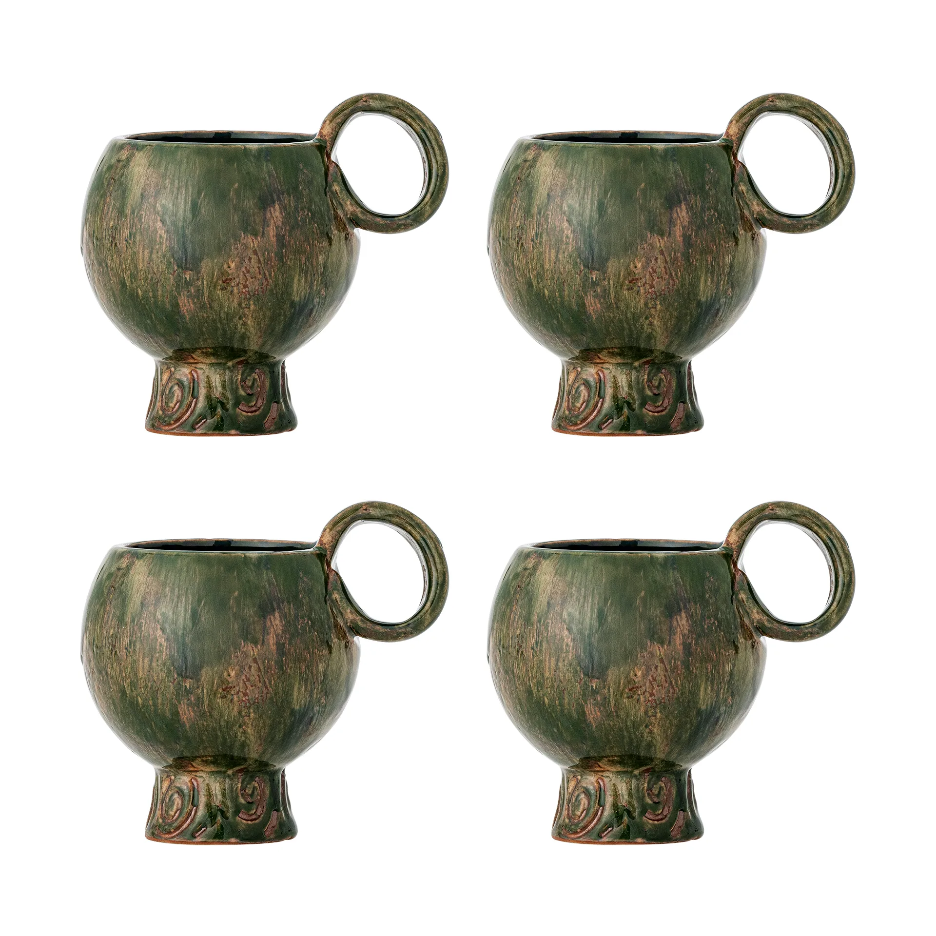 Bloomingville Avonlea muki 4-pack Vihreä