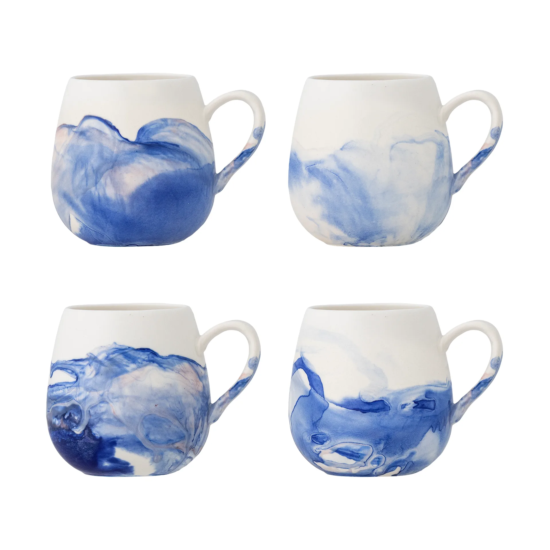 Bloomingville Lyre muki 4-pack Sininen