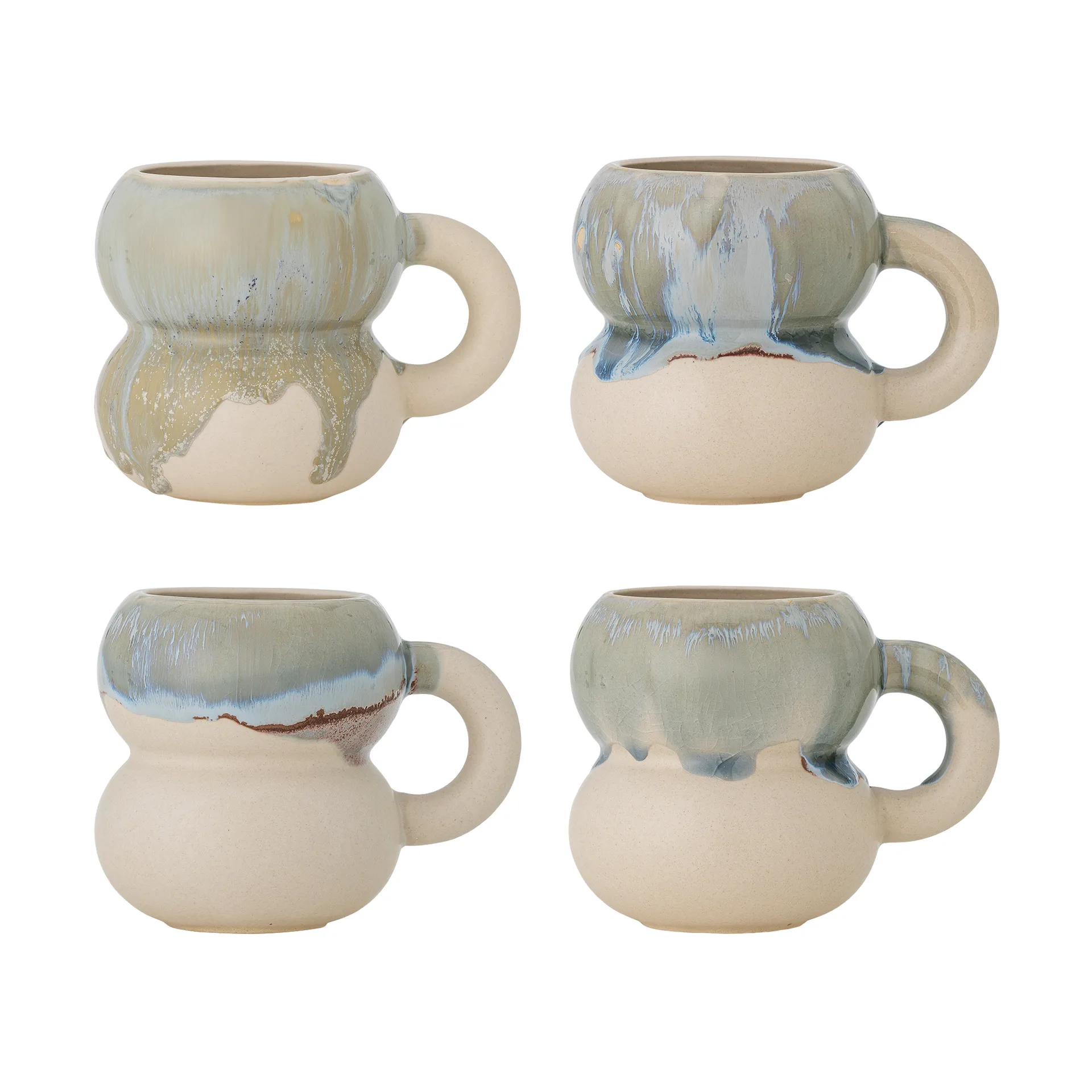 Bloomingville Luna muki 4-pack Sininen