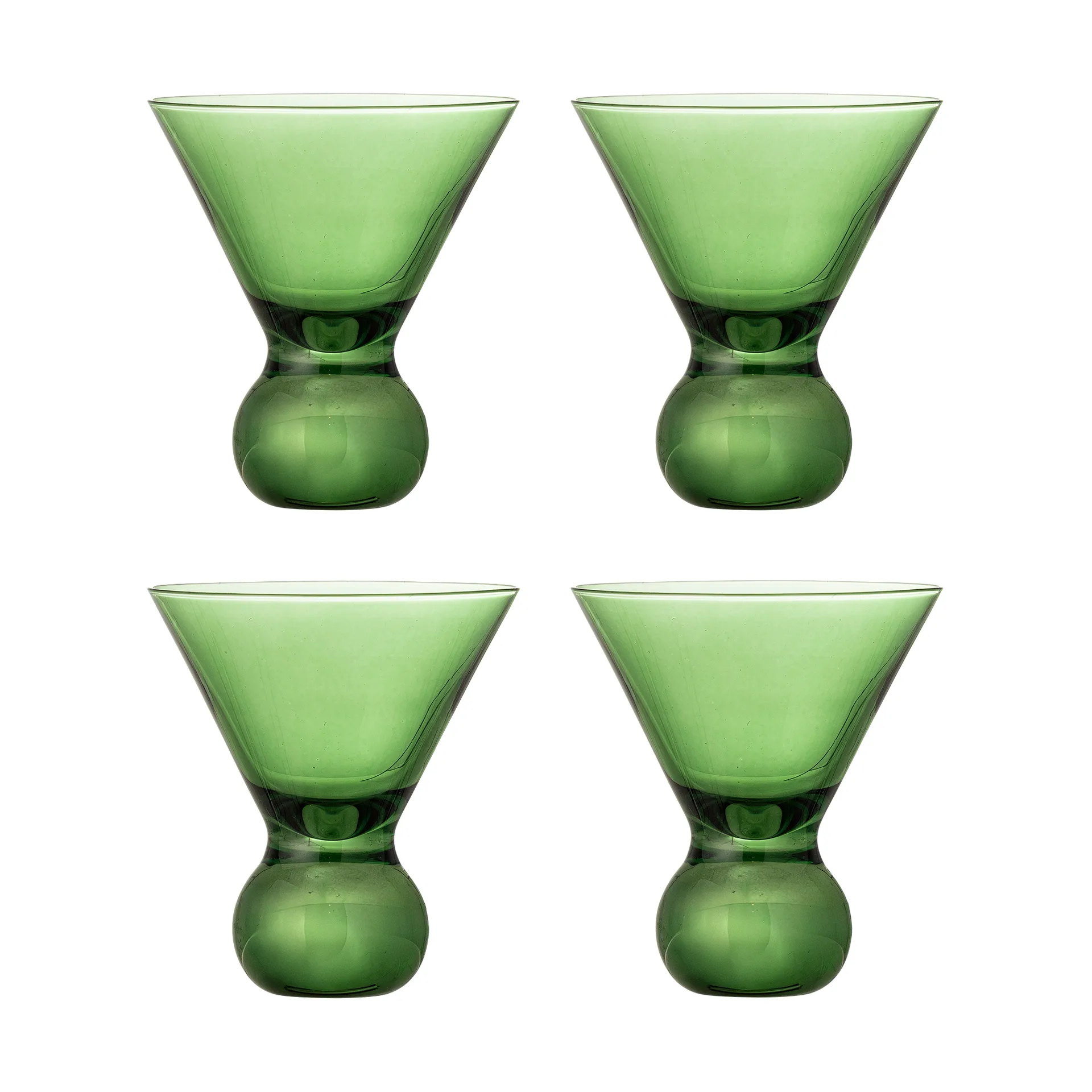 Bloomingville Corliss cocktaillasi 4-pack Vihreä