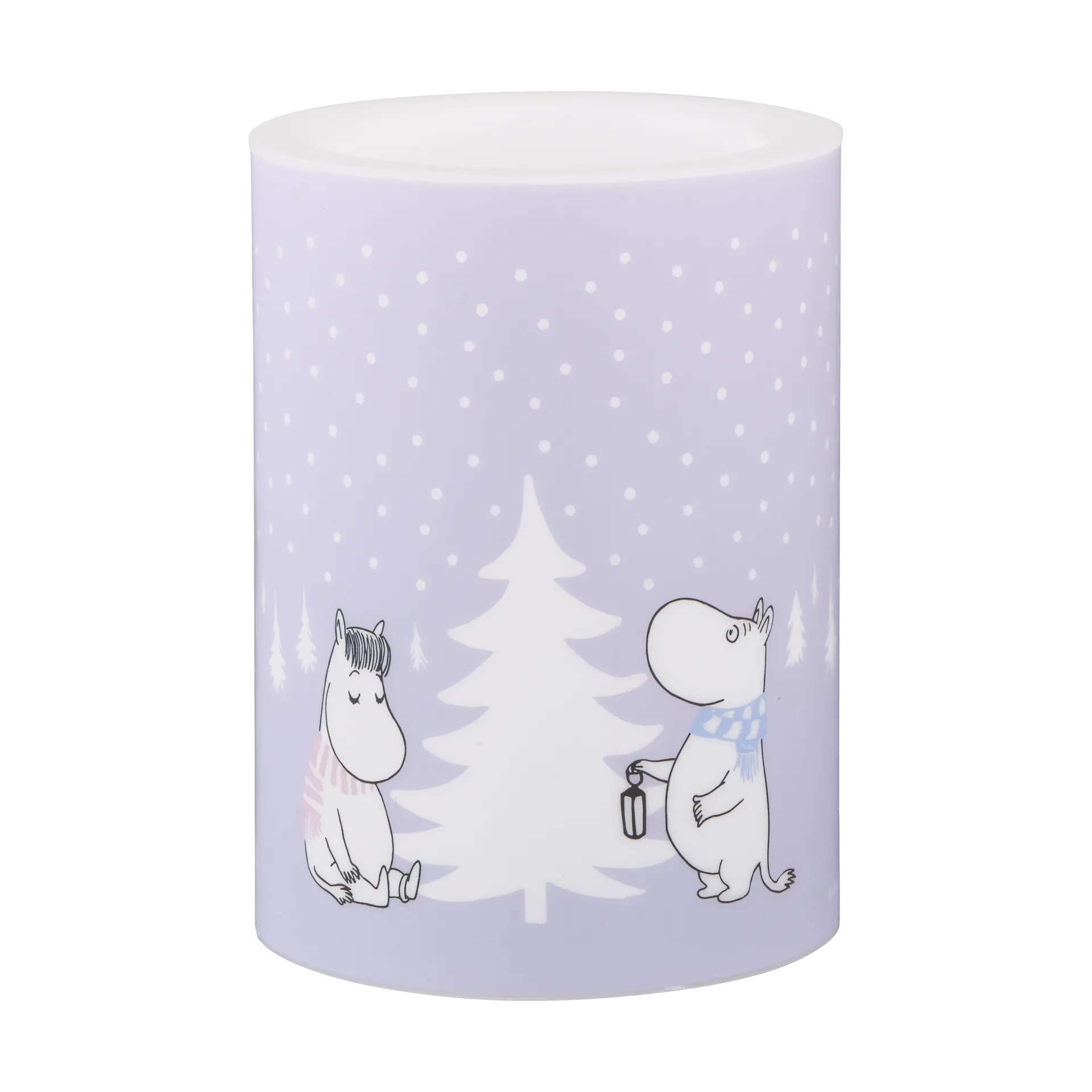 Muurla Moomin LED-pöytäkynttilä 10 cm Snowfall